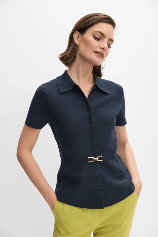 Belted Polo Cardigan made by Melanie Lyne