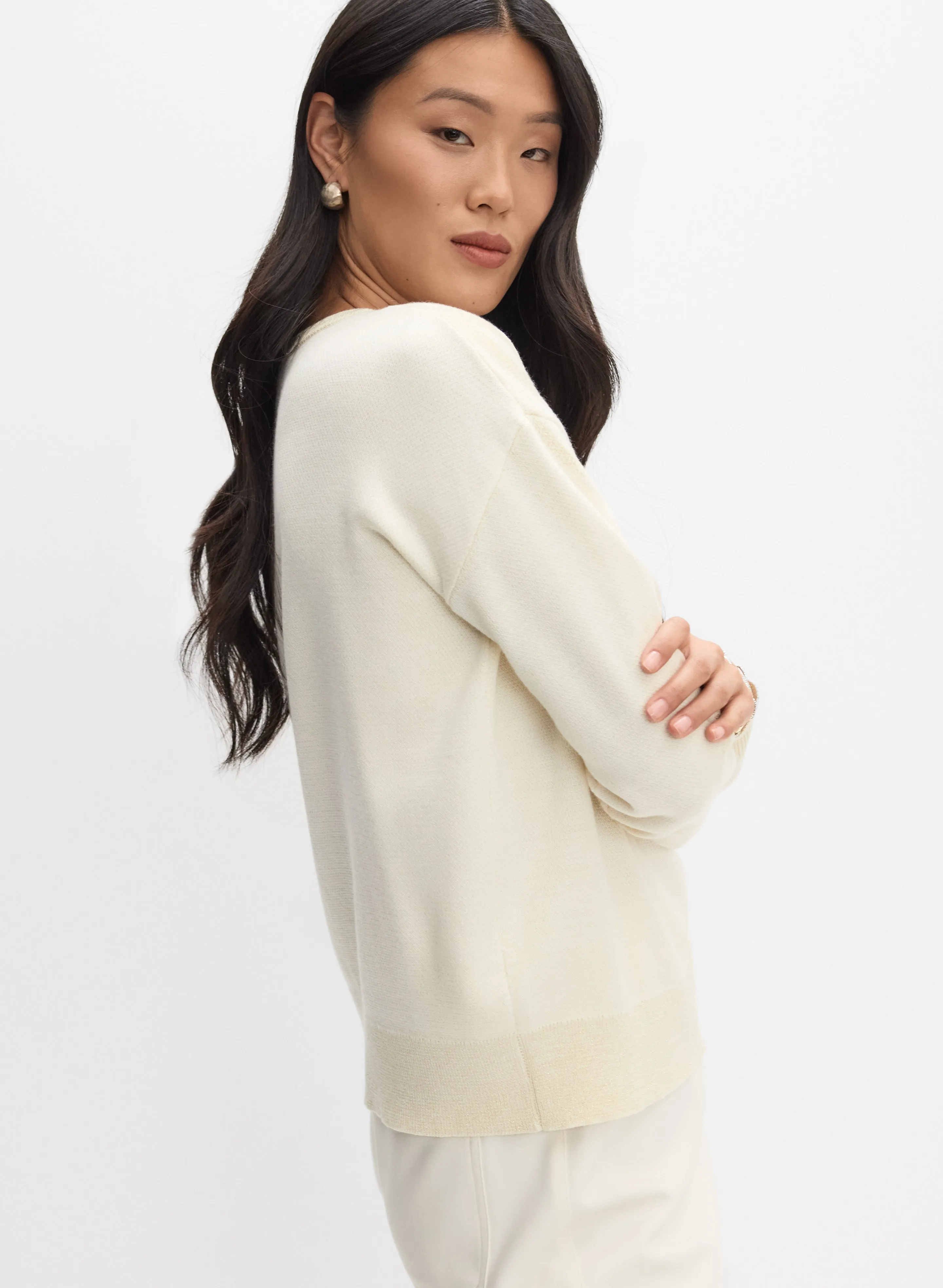 Tonal Metallic Sweater sold by Melanie Lyne product image thumbnail 5
