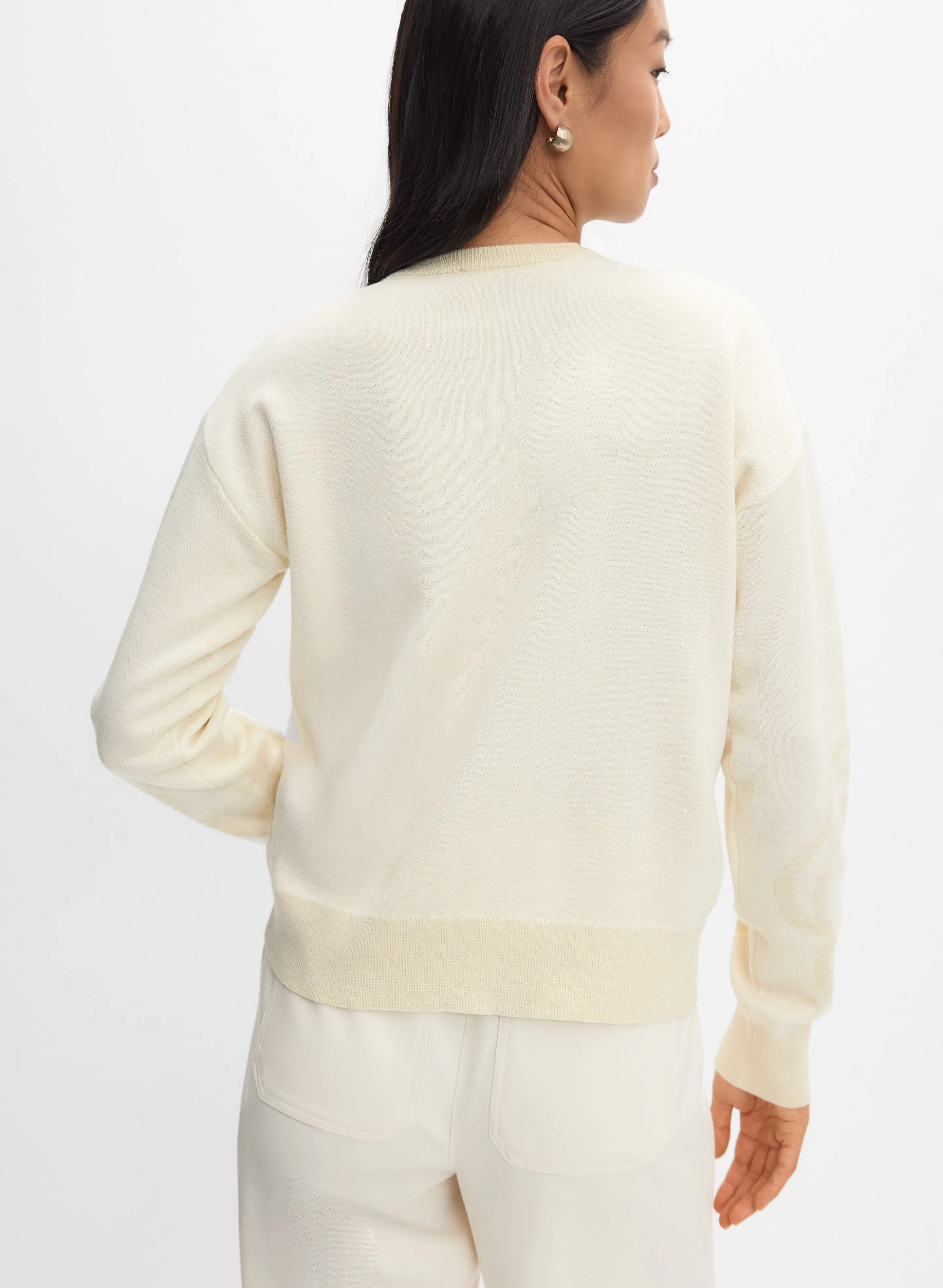 Tonal Metallic Sweater sold by Melanie Lyne product image thumbnail 4
