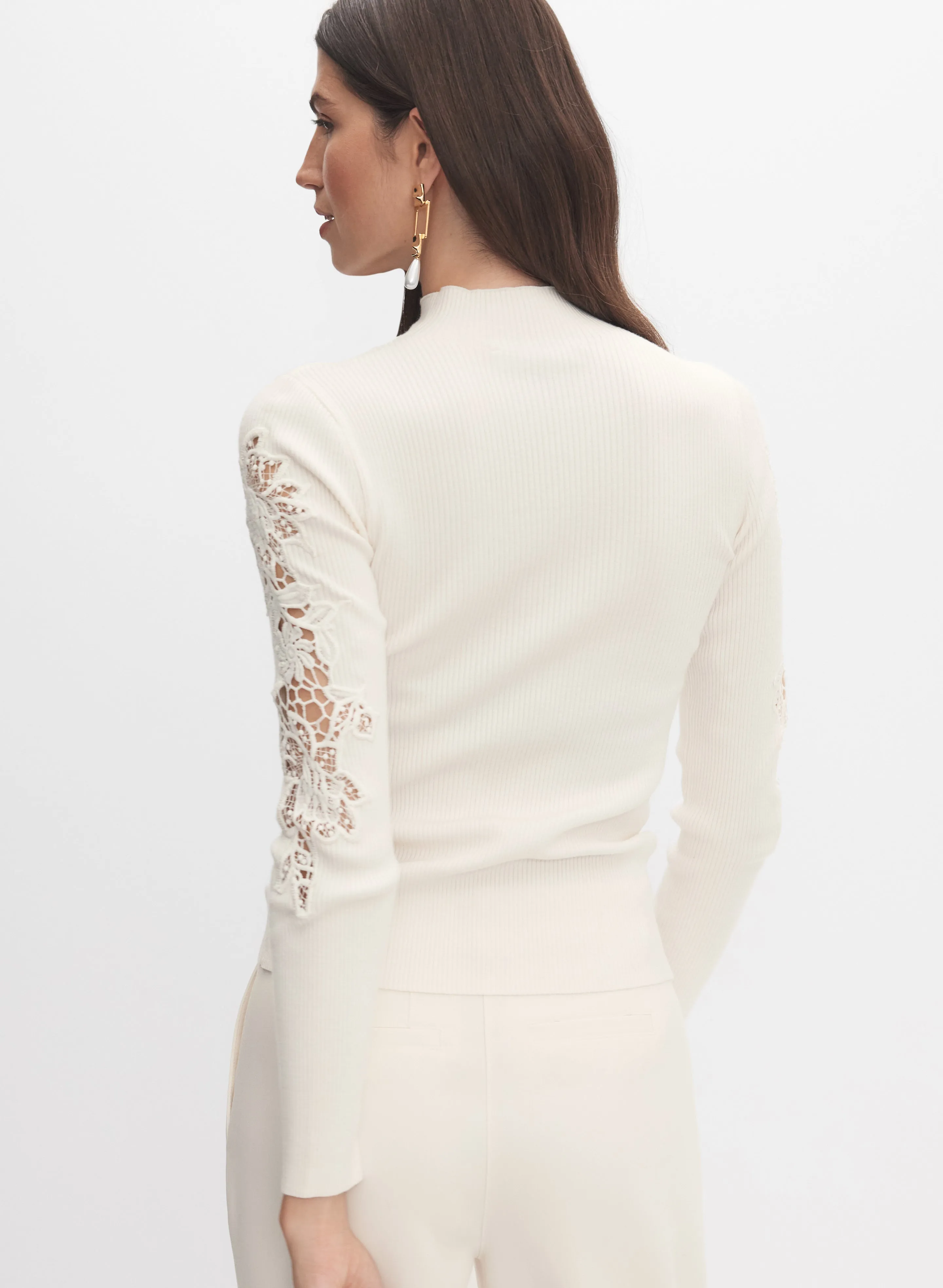 Lace Sleeve Sweater sold by Melanie Lyne product image thumbnail 4