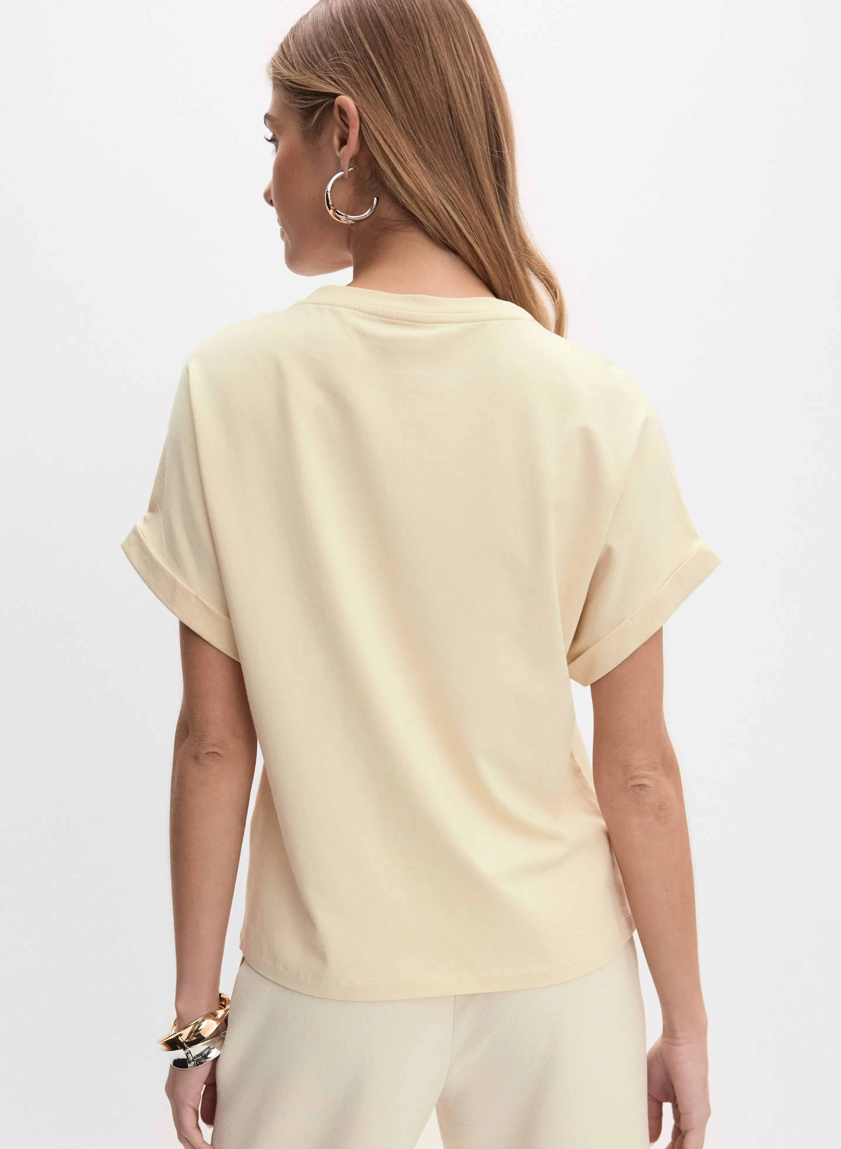 Floral Placement Print T-Shirt sold by Melanie Lyne product image thumbnail 4