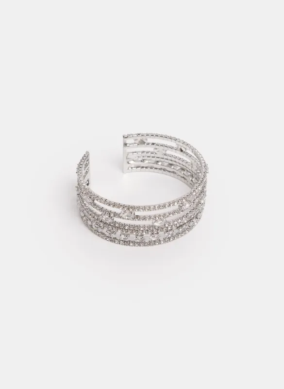 Open Cuff Cubic Zirconia Bracelet made by Melanie Lyne