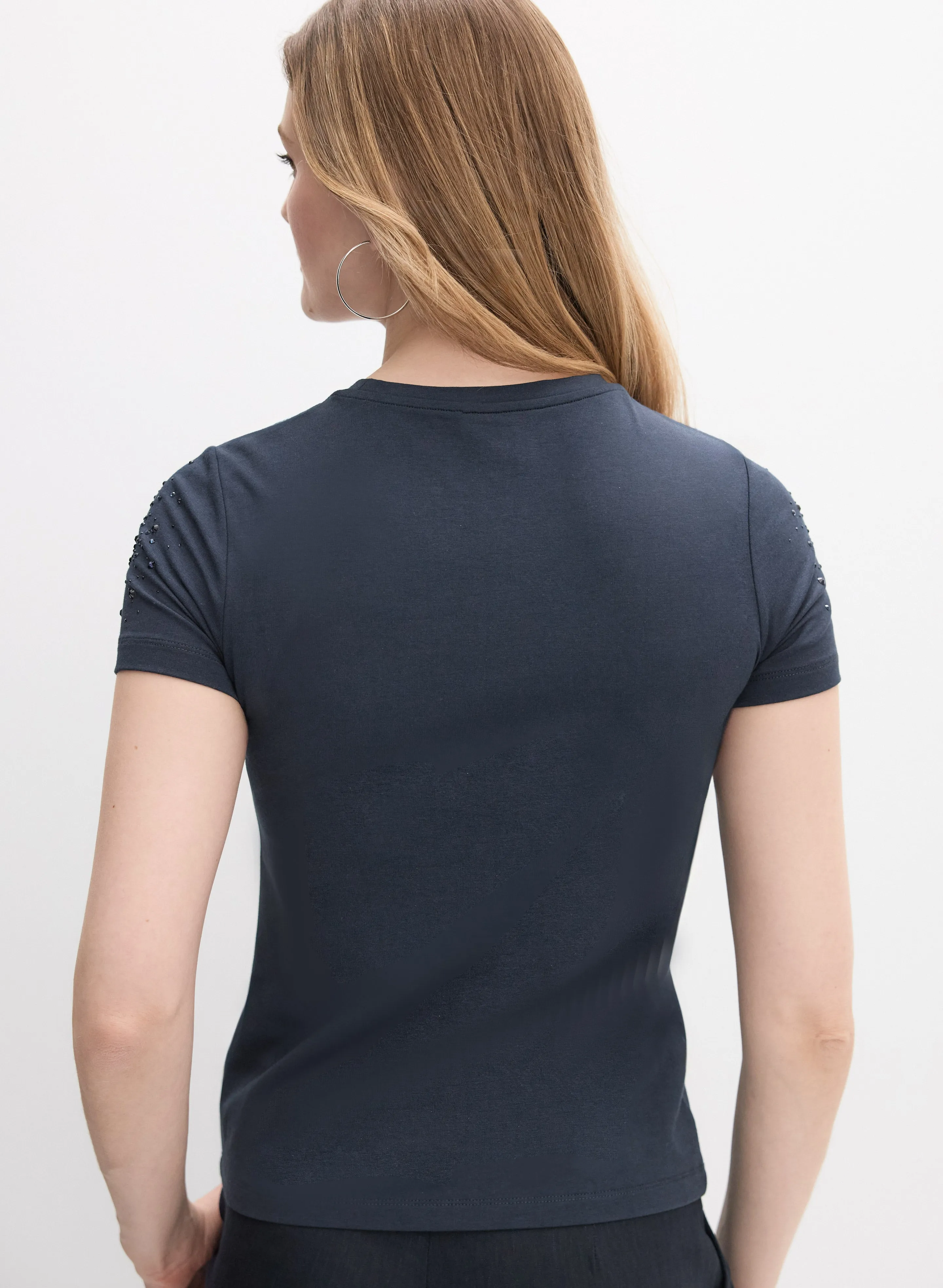 Rhinestone Detail T-Shirt sold by Melanie Lyne product image thumbnail 4