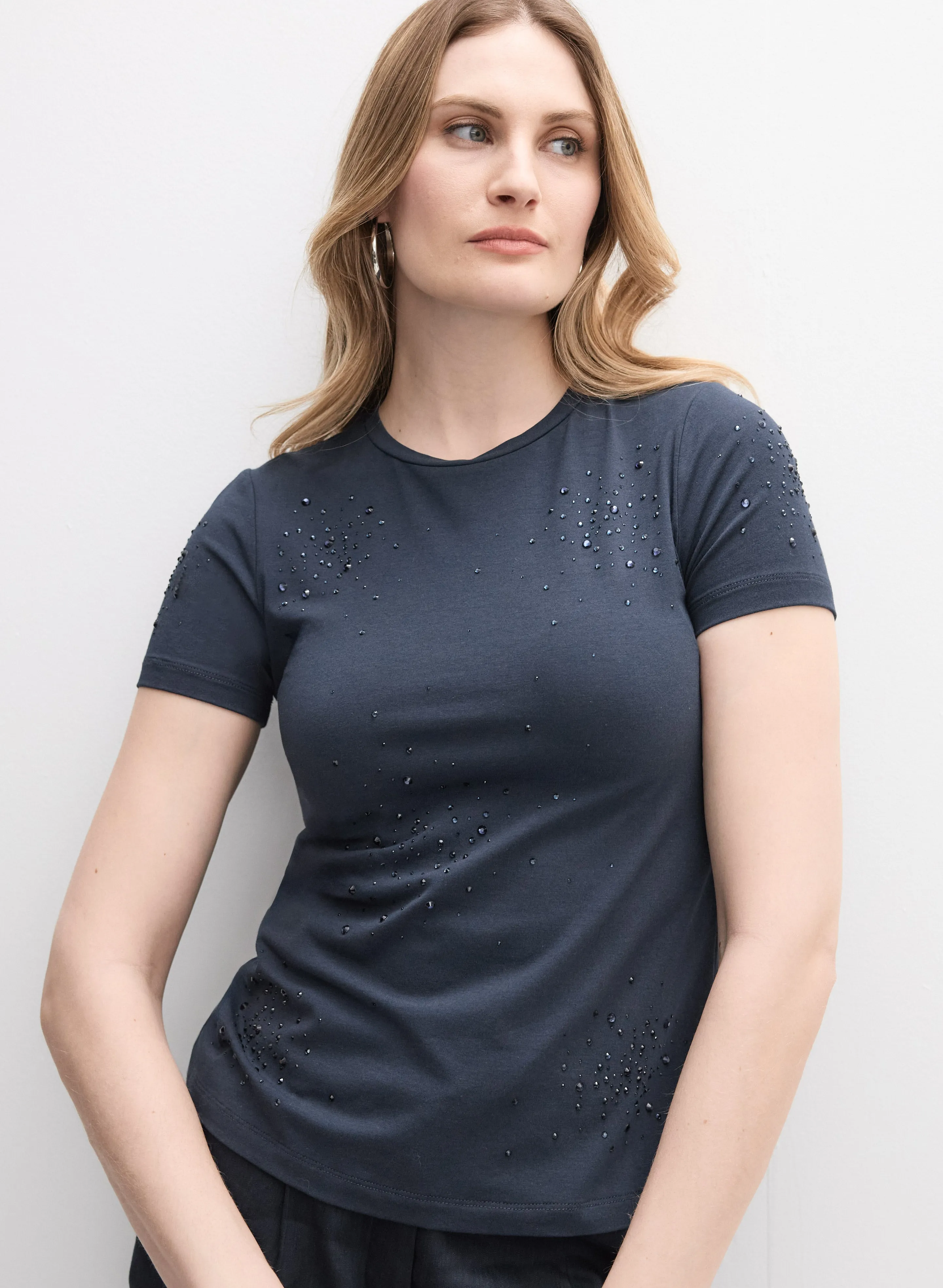 Rhinestone Detail T-Shirt sold by Melanie Lyne product image thumbnail 5