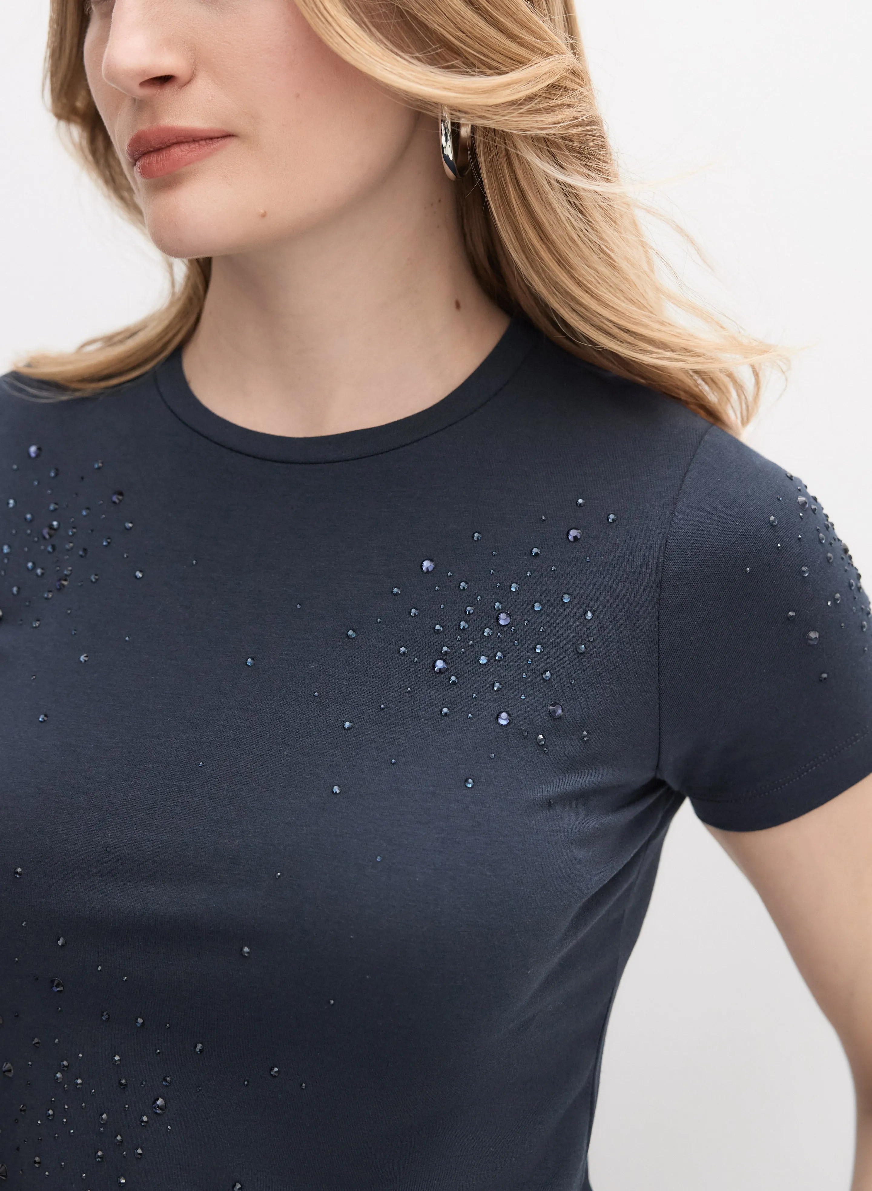 Rhinestone Detail T-Shirt sold by Melanie Lyne product image thumbnail 2