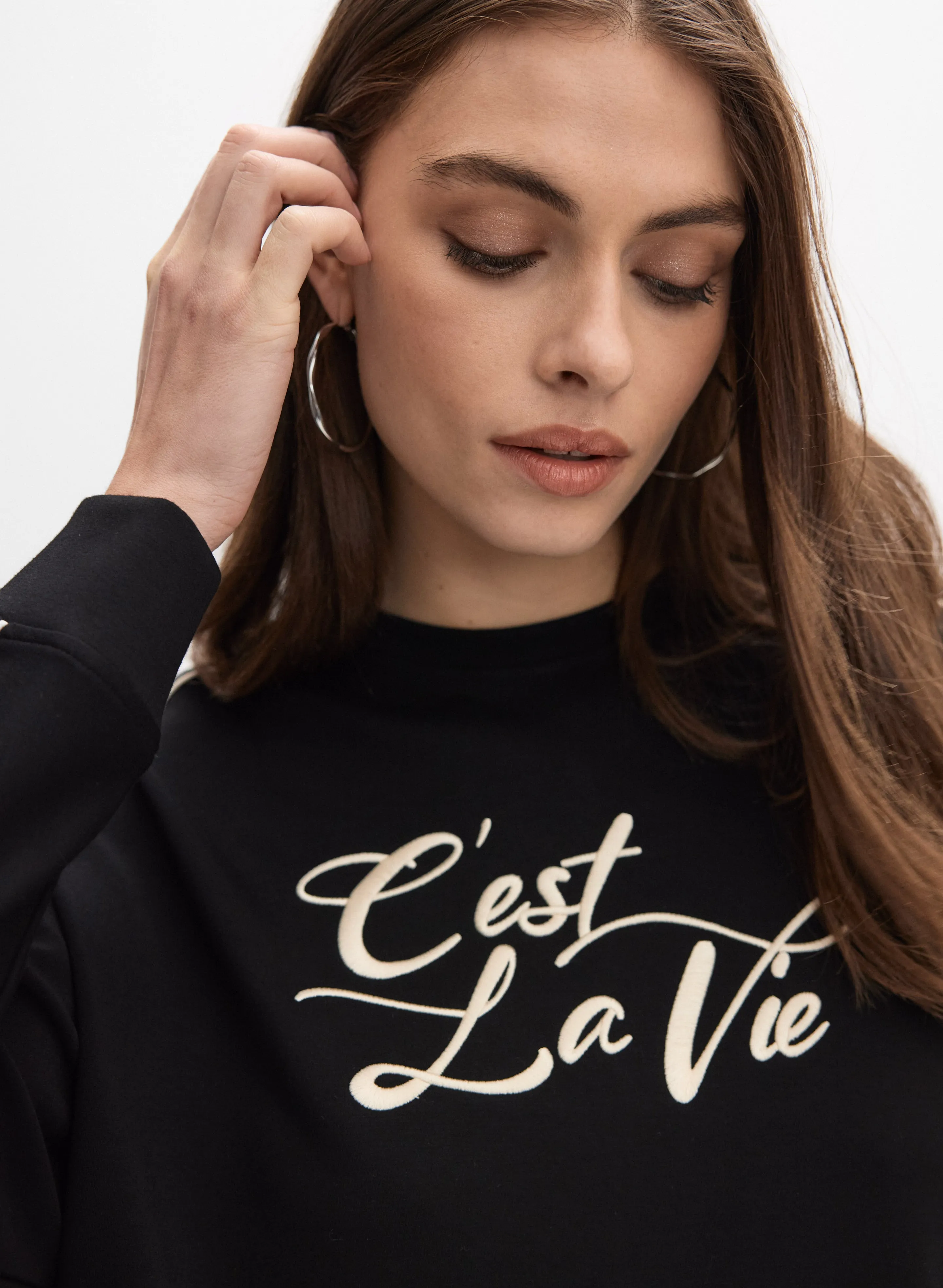 Embroidered Script Sweatshirt sold by Melanie Lyne product image thumbnail 2