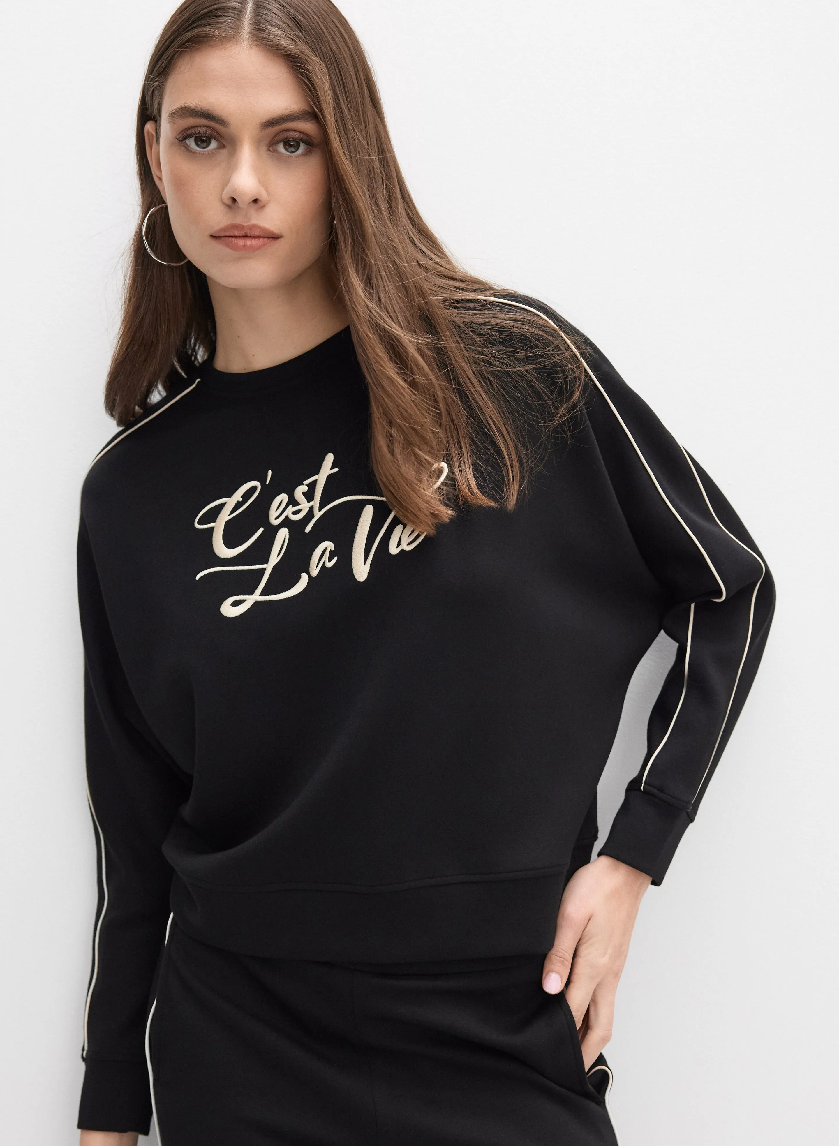 Embroidered Script Sweatshirt sold by Melanie Lyne