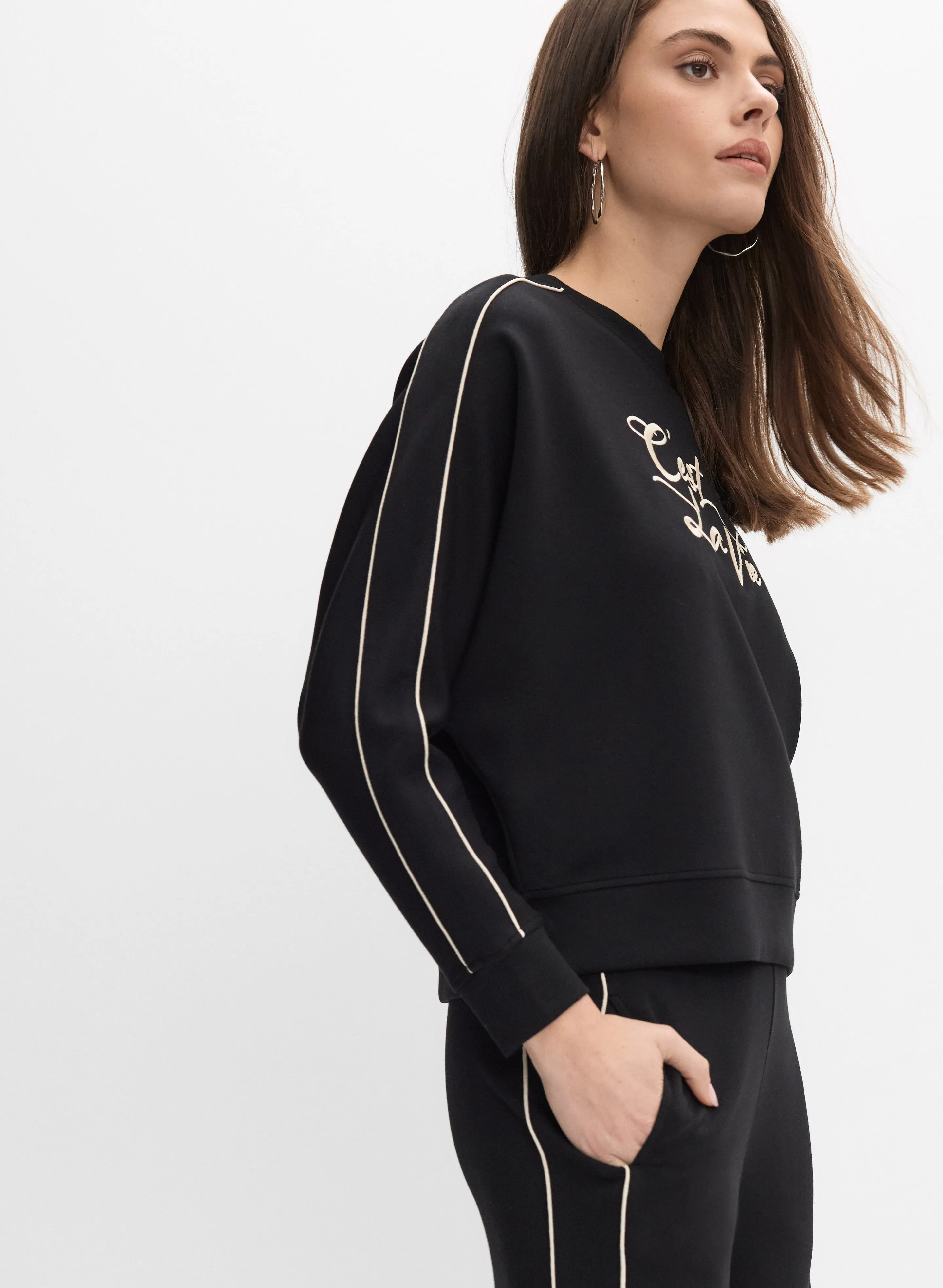 Embroidered Script Sweatshirt sold by Melanie Lyne product image thumbnail 5