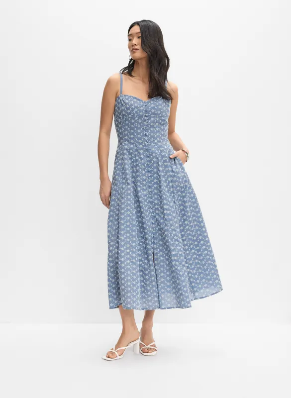 Eyelet Midi Dress made by Melanie Lyne