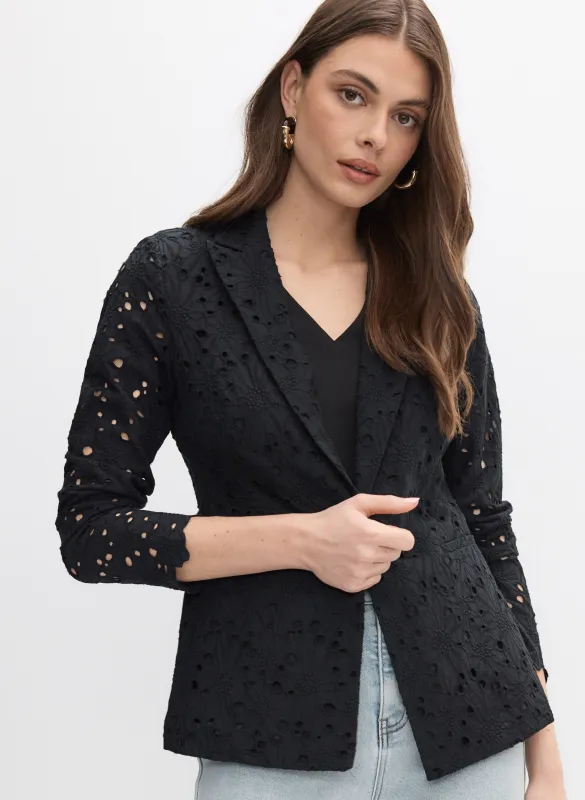 Embroidered Eyelet Jacket made by Melanie Lyne