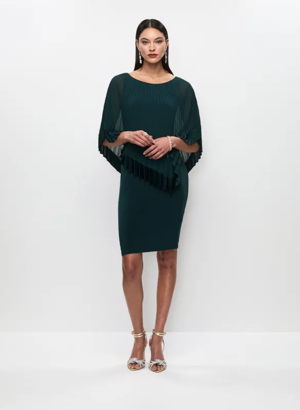 Joseph Ribkoff - Pleated Overlay Sheath Dress made by Melanie Lyne