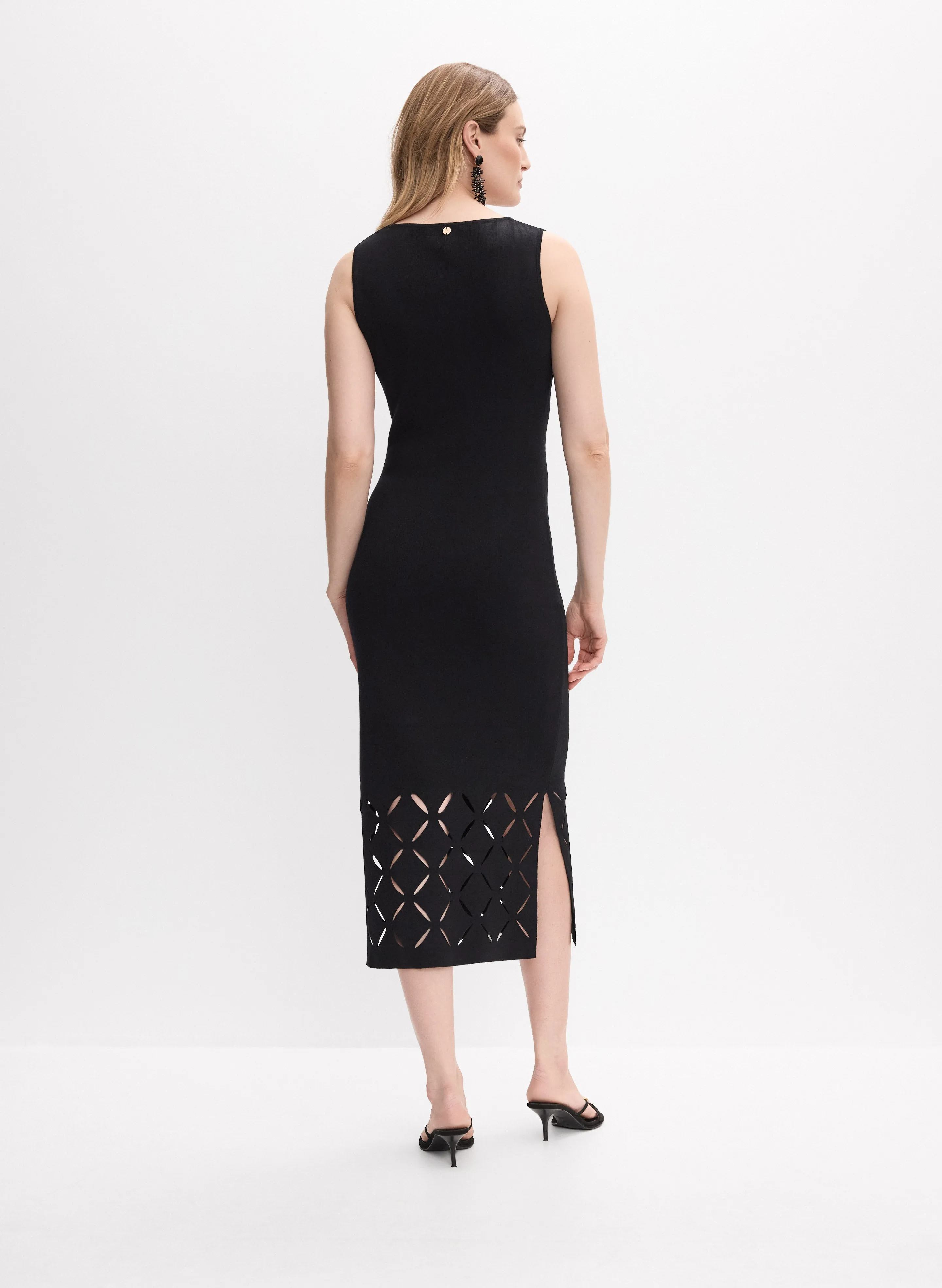 Joseph Ribkoff - Fitted Eyelet Hem Midi Dress sold by Melanie Lyne product image thumbnail 3