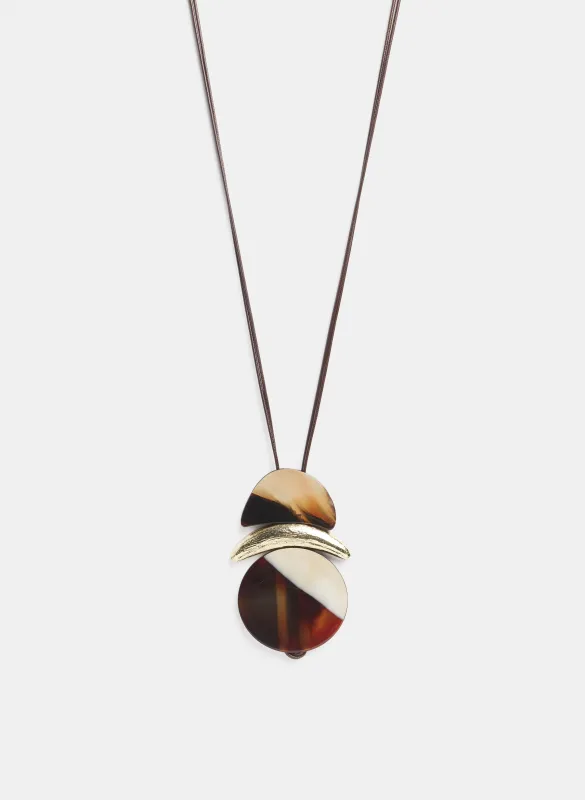 Resin Pendant Cord Necklace made by Melanie Lyne