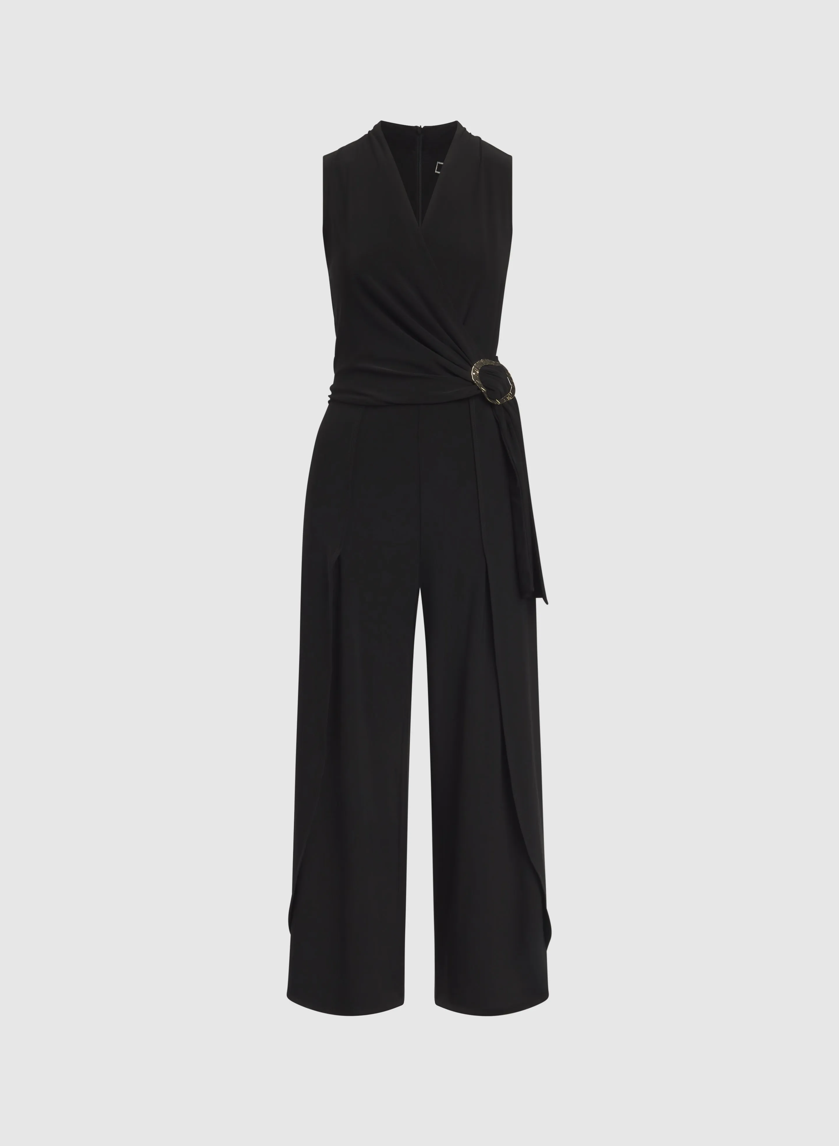 Brooch Fastened Wrap-Over Jumpsuit sold by Melanie Lyne product image thumbnail 5