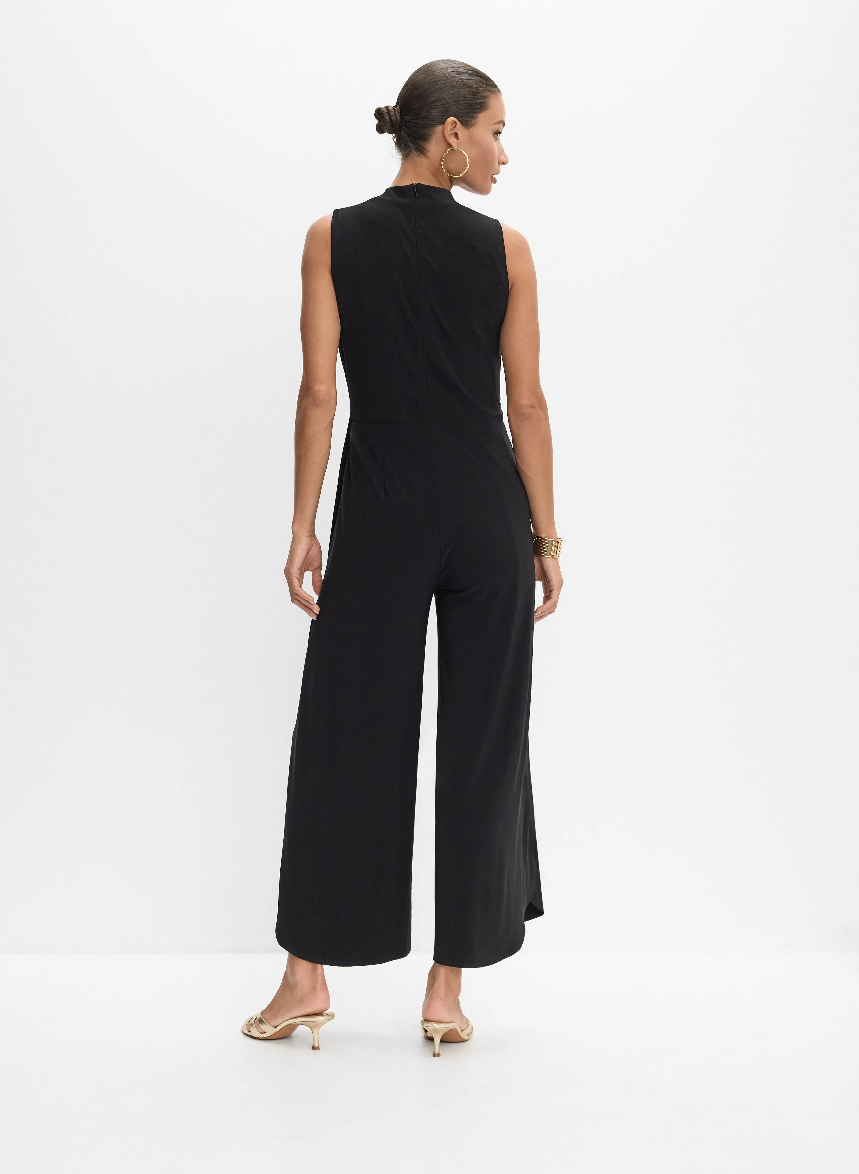 Brooch Fastened Wrap-Over Jumpsuit sold by Melanie Lyne product image thumbnail 4