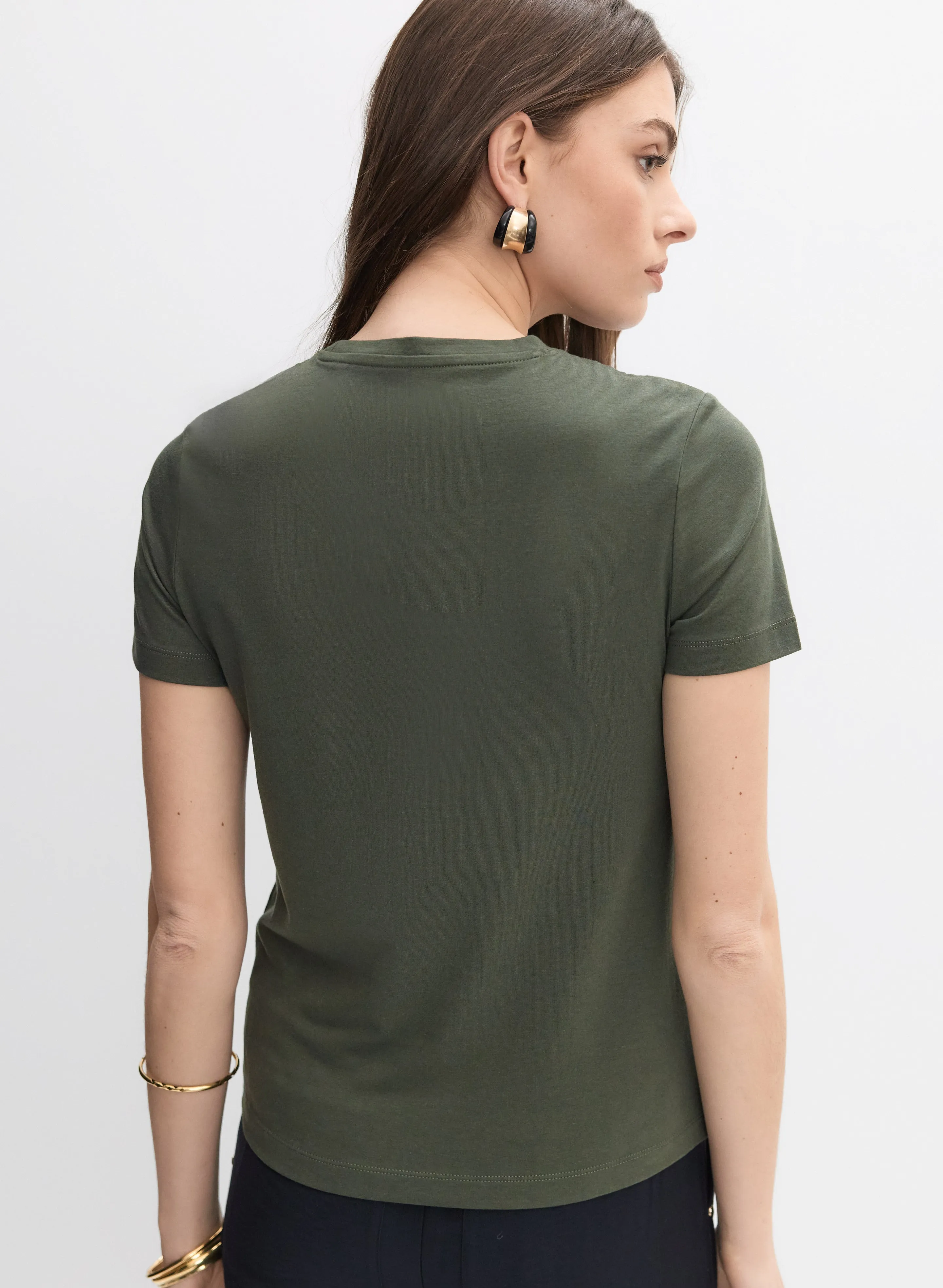 Embroidered Palm T-Shirt sold by Melanie Lyne product image thumbnail 2