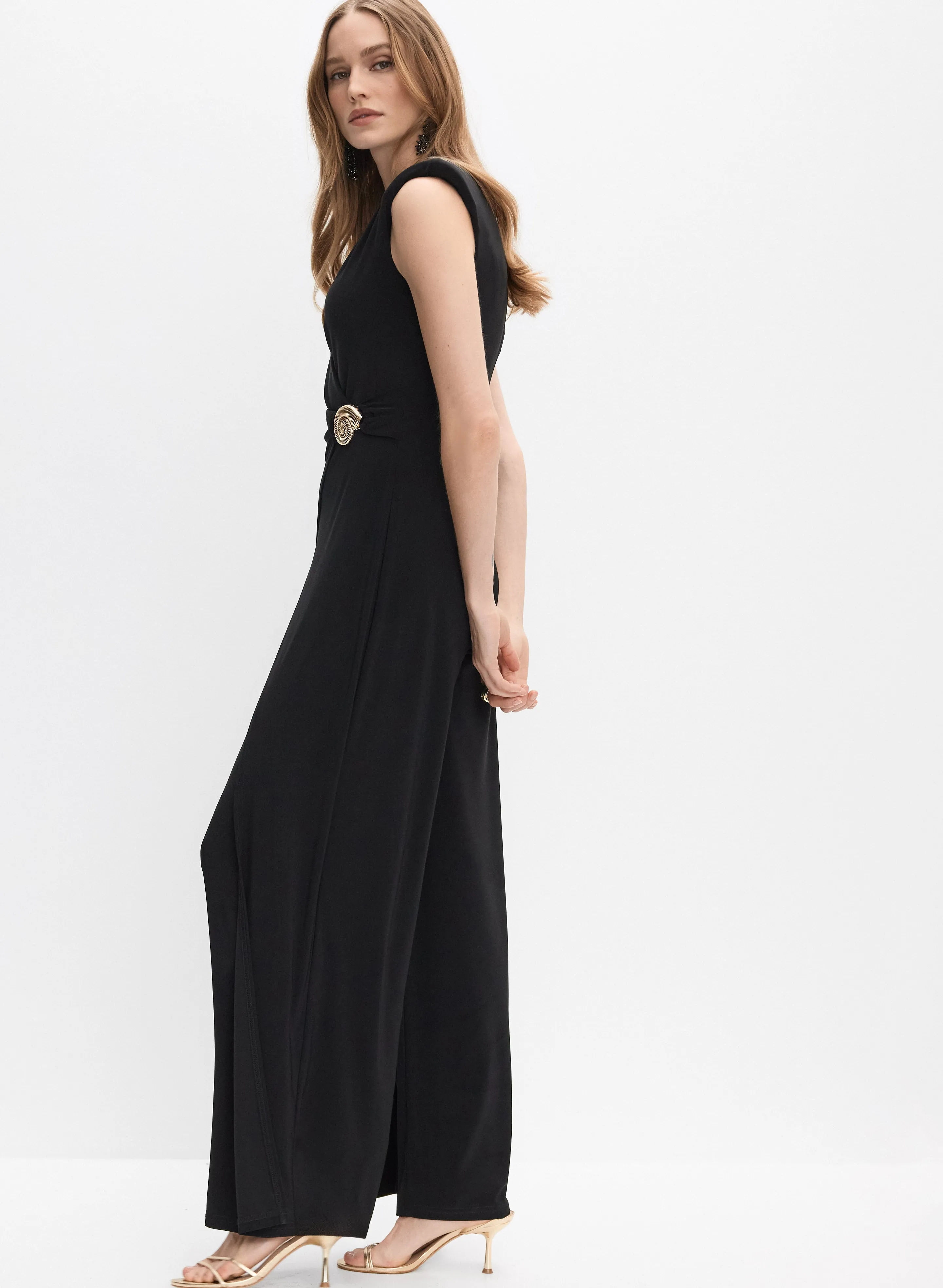 Joseph Ribkoff - Seashell Hardware Culotte Jumpsuit sold by Melanie Lyne product image thumbnail 2