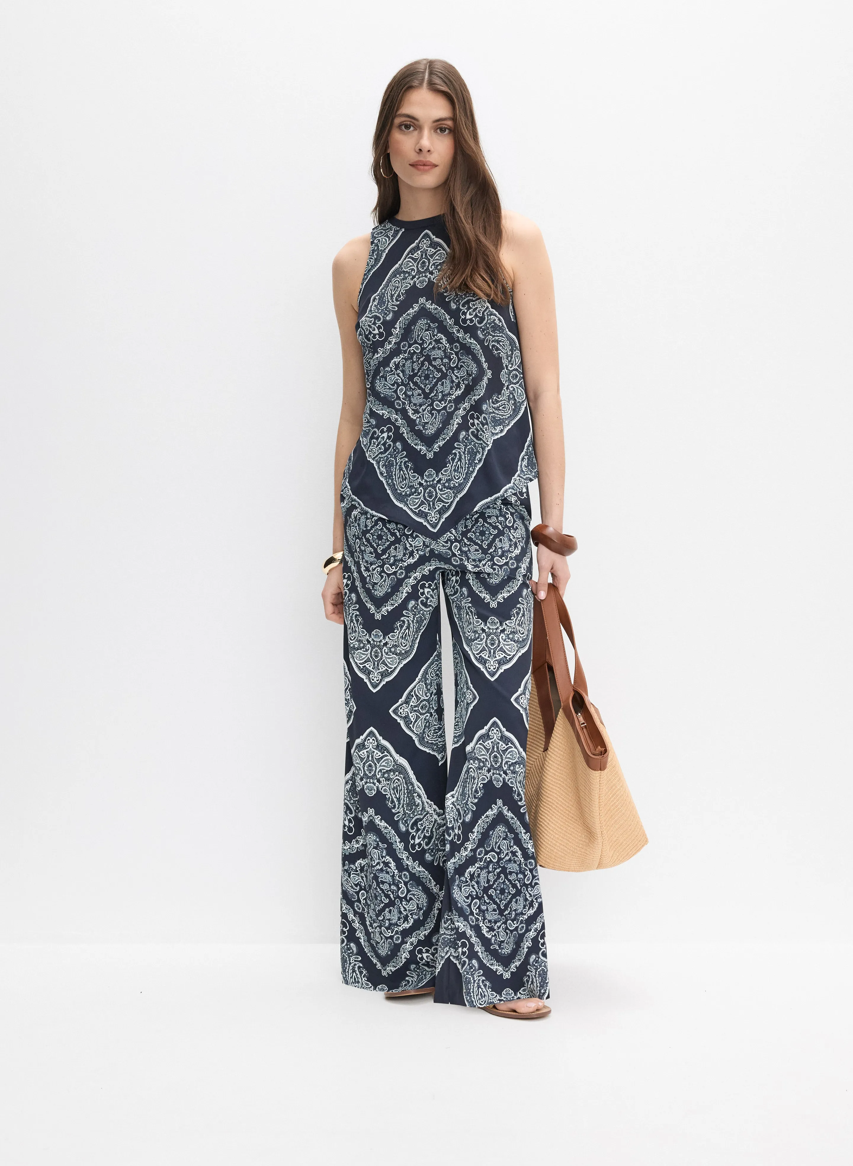 Paisley Wide-Leg Pants sold by Melanie Lyne product image thumbnail 3