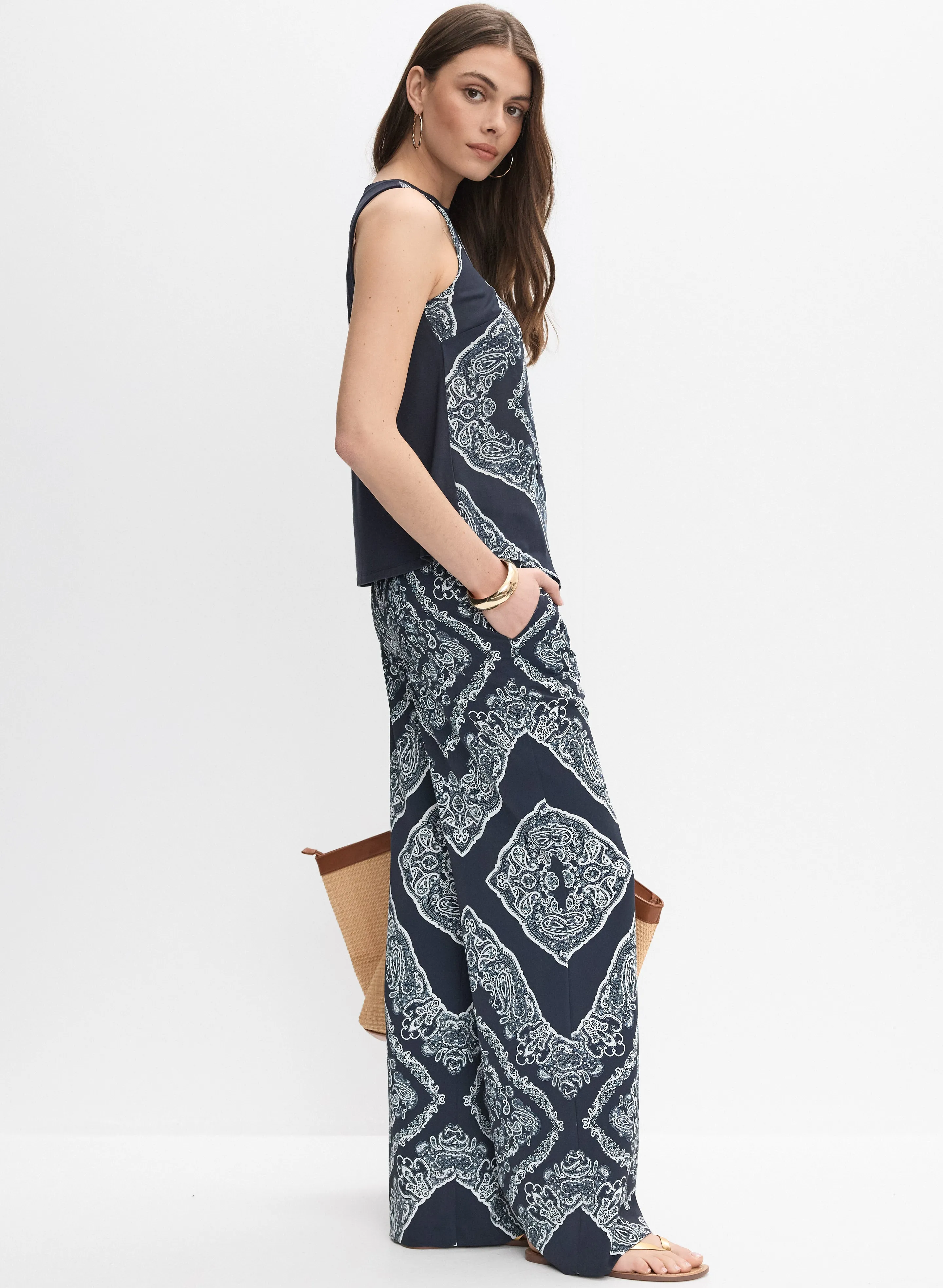 Paisley Wide-Leg Pants sold by Melanie Lyne product image thumbnail 5