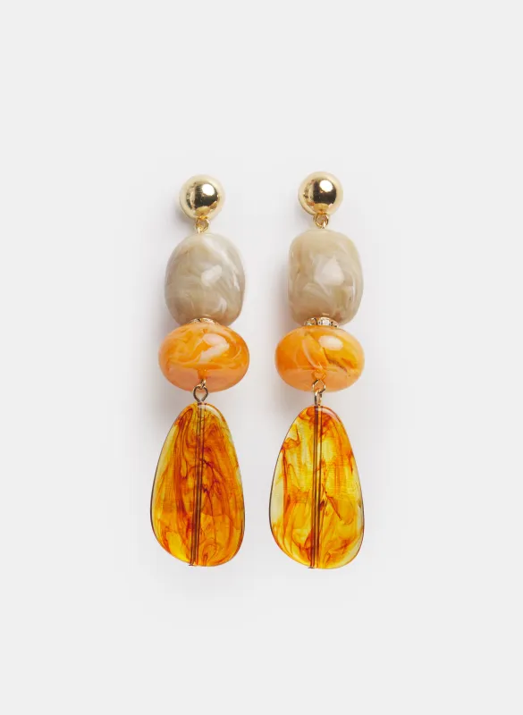 Tiered Resin Bead Earrings made by Melanie Lyne