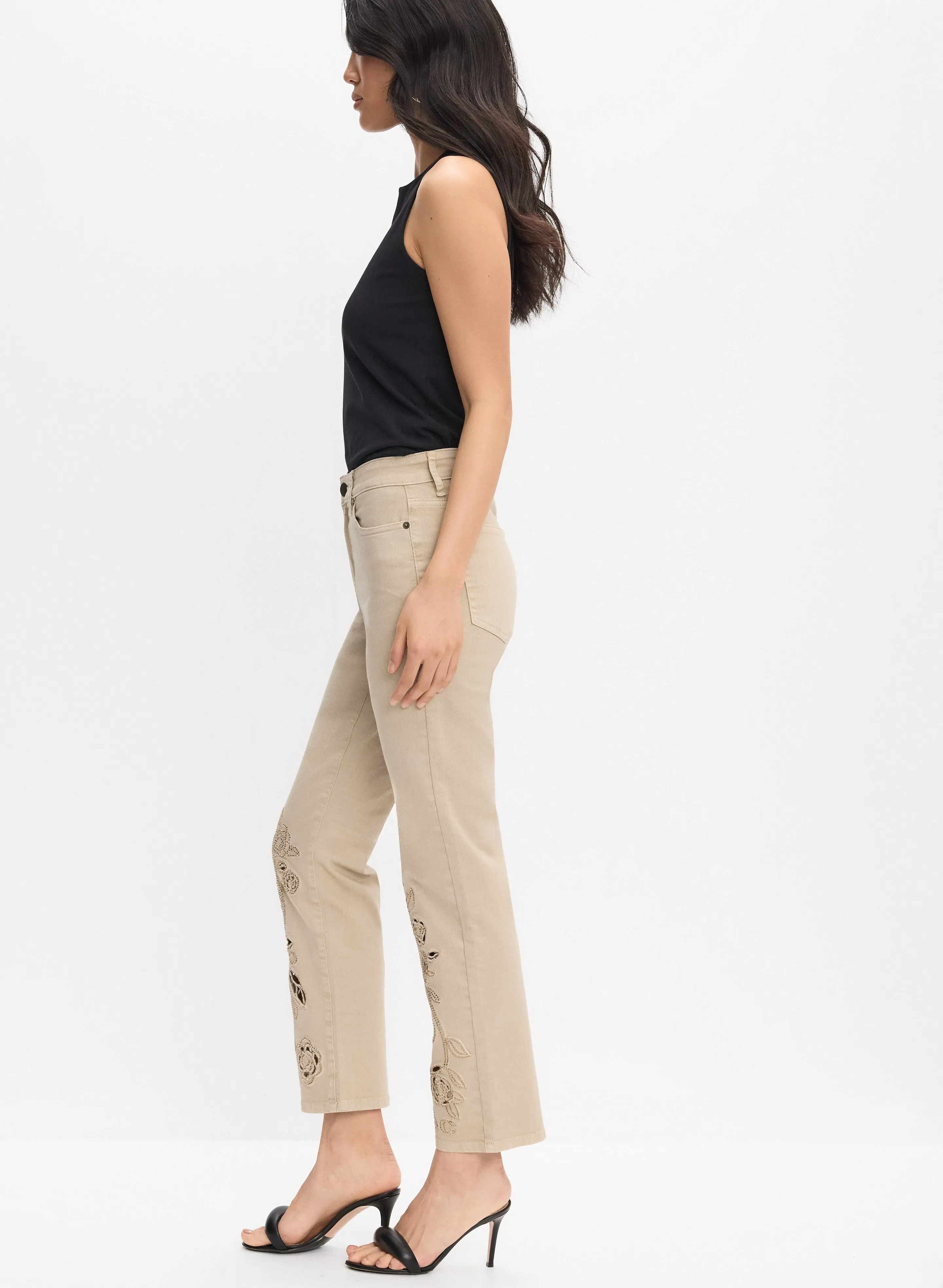 Laser-Cut Floral Jeans sold by Melanie Lyne product image thumbnail 5