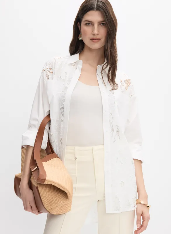 Joseph Ribkoff - Eyelet Embroidered Blouse made by Melanie Lyne