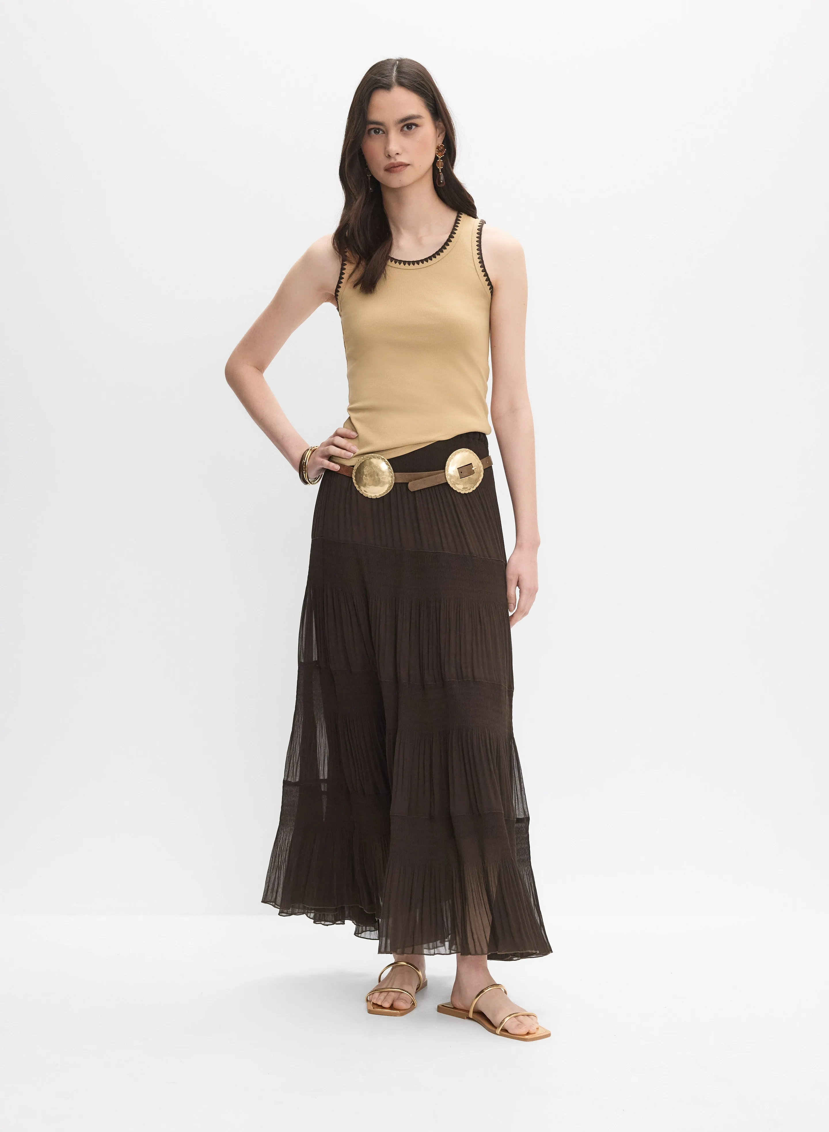 Cotton Contrast Stitch Tank sold by Melanie Lyne product image thumbnail 3