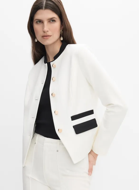 Joseph Ribkoff - Contrast Button-Down Jacket made by Melanie Lyne