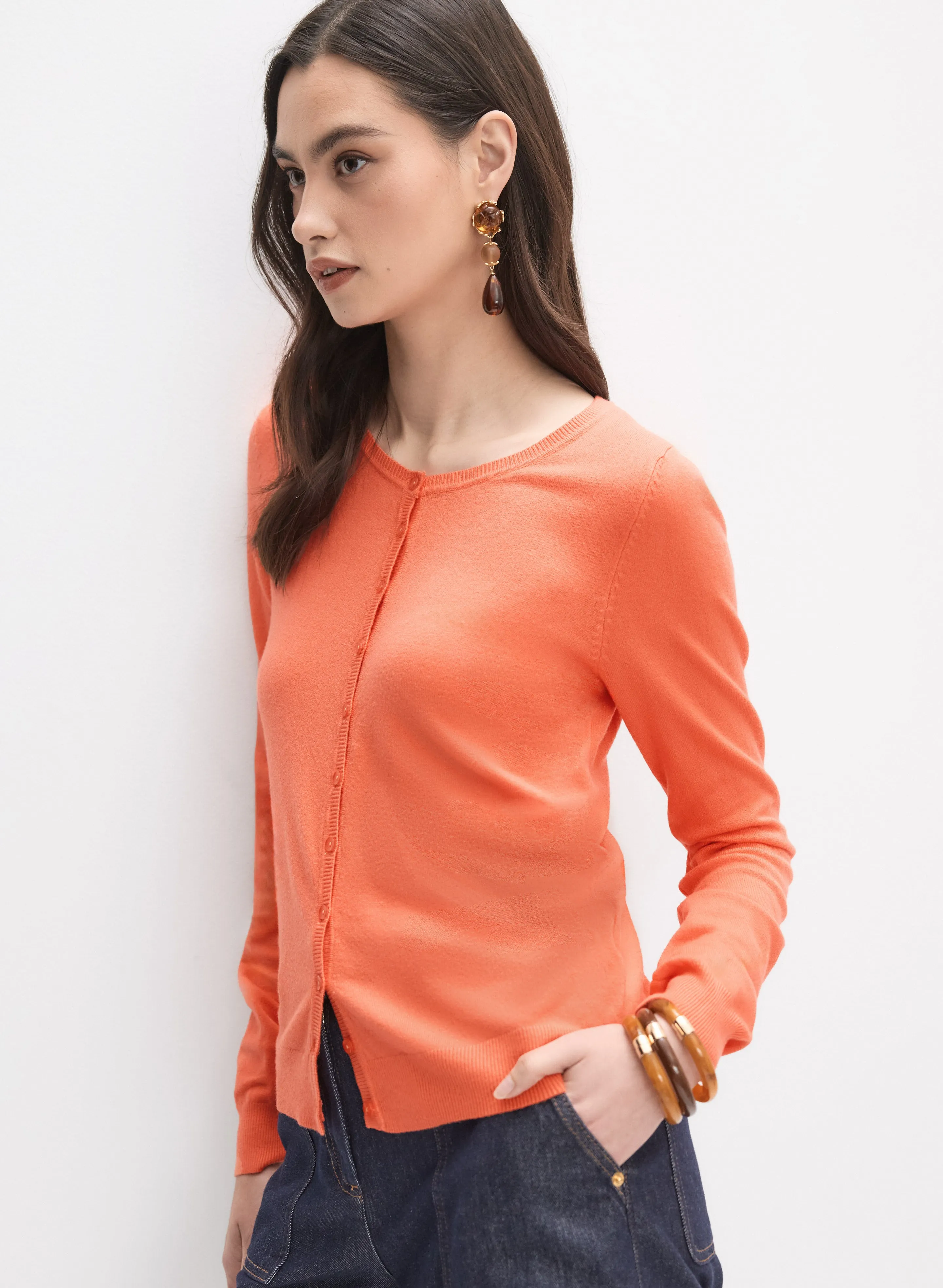 Crew Neck Cardigan sold by Melanie Lyne product image thumbnail 5