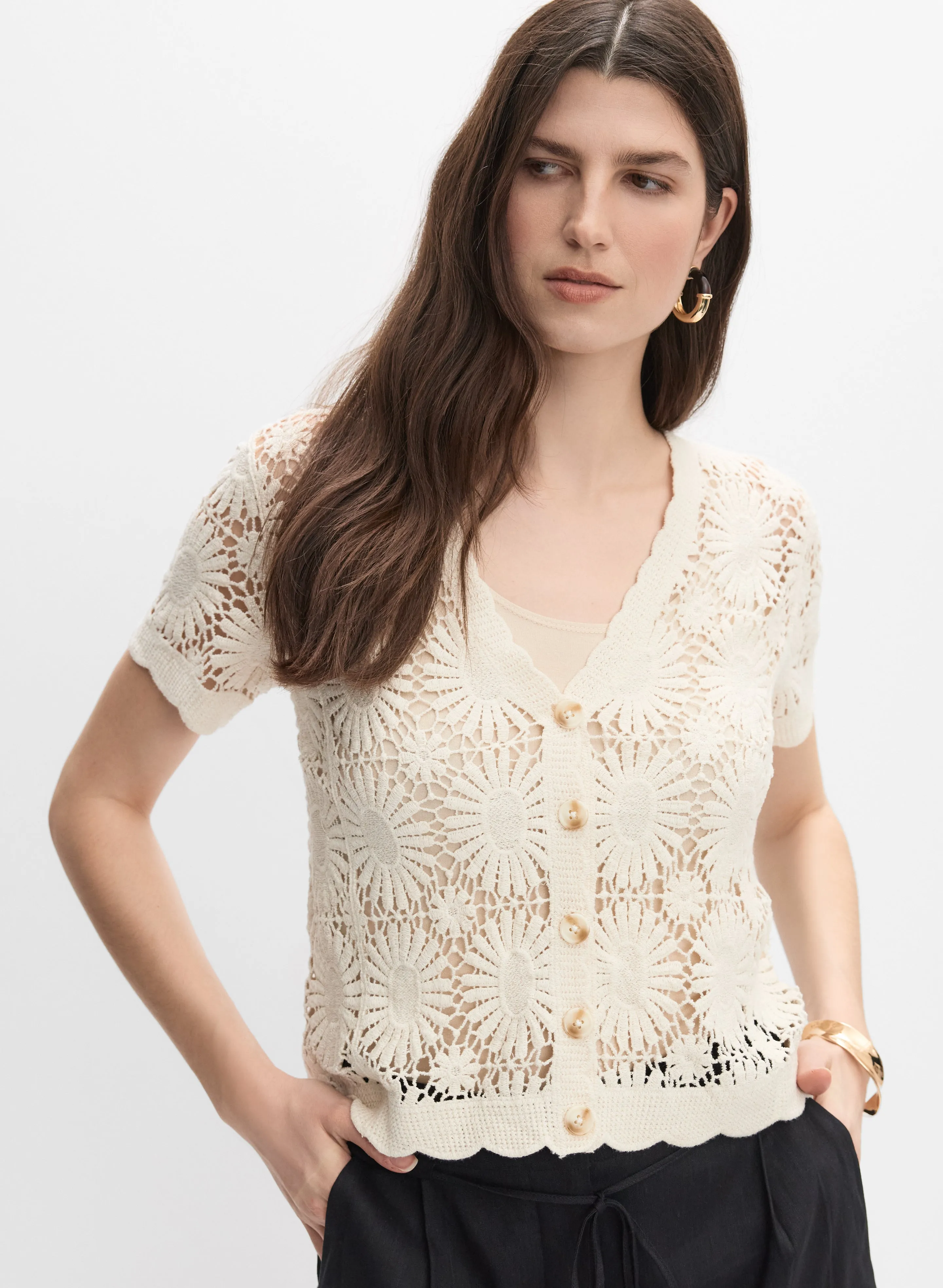 Floral Crochet Cardigan sold by Melanie Lyne