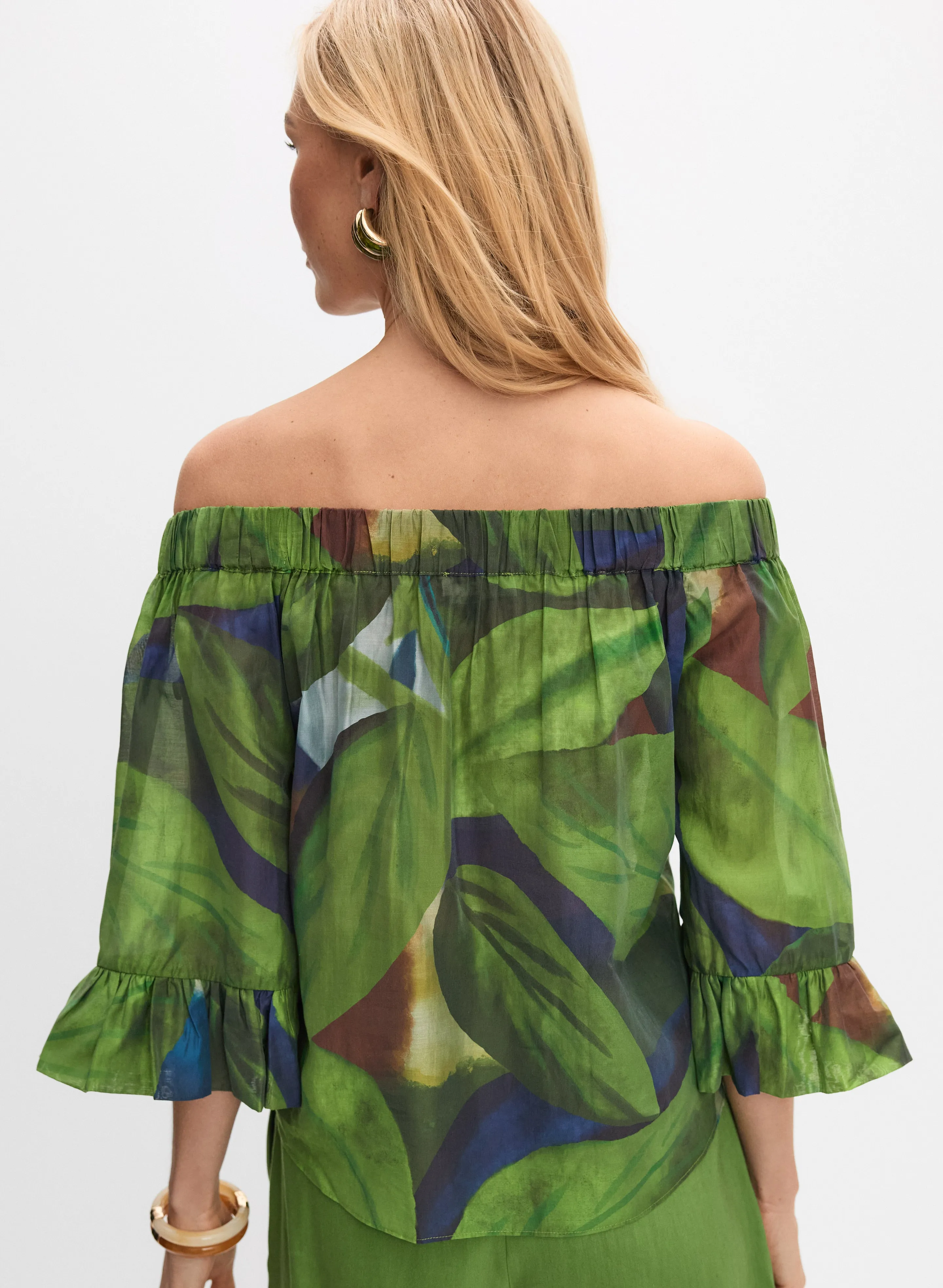 Off-The-Shoulder Printed Blouse sold by Melanie Lyne product image thumbnail 4