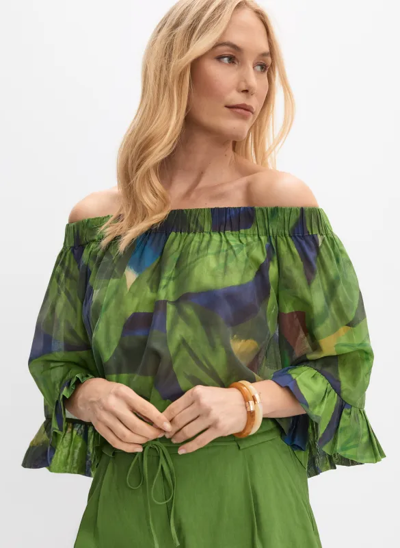 Off-The-Shoulder Printed Blouse made by Melanie Lyne