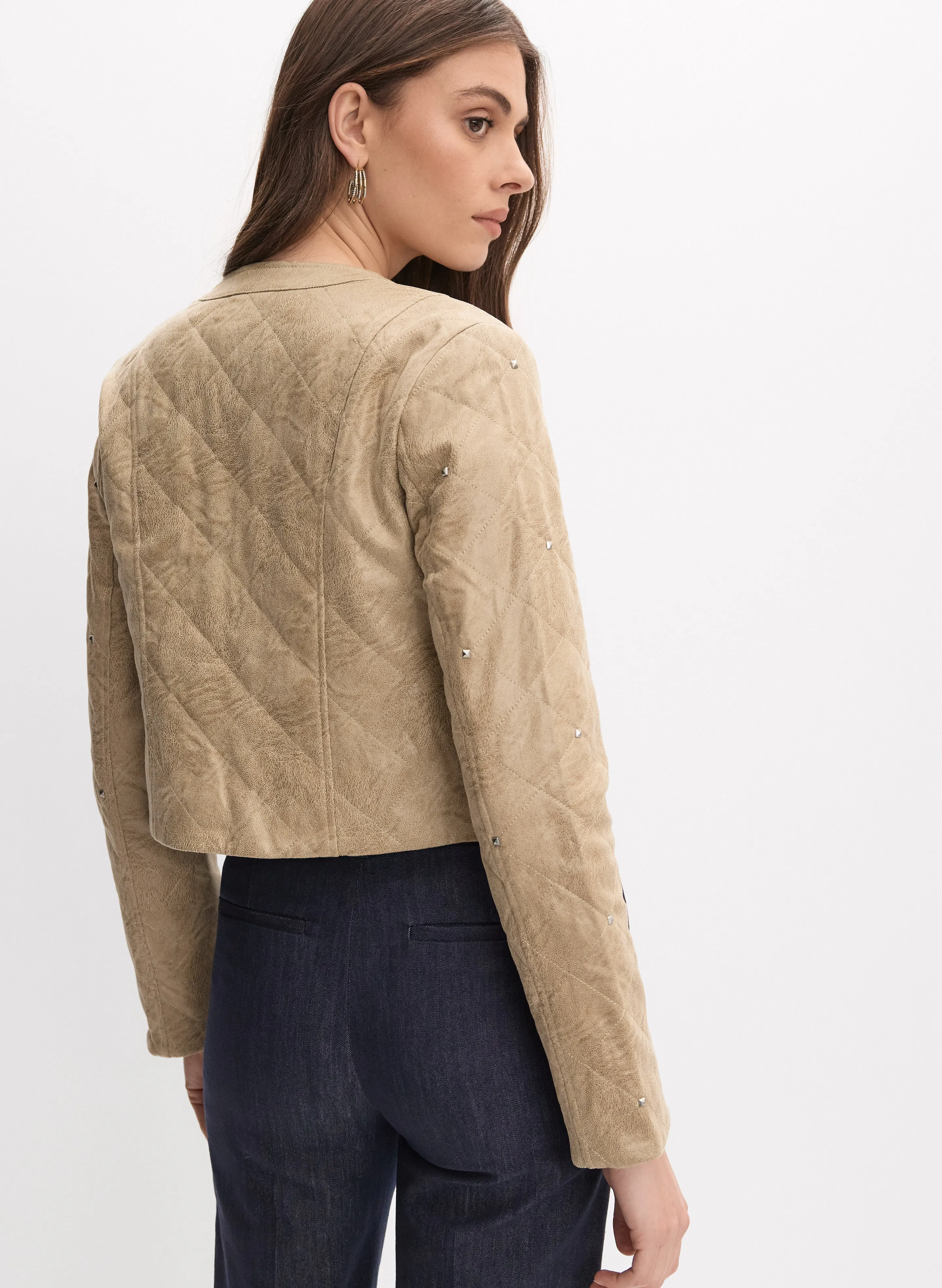 Joseph Ribkoff - Quilted Faux-Suede Jacket sold by Melanie Lyne product image thumbnail 4