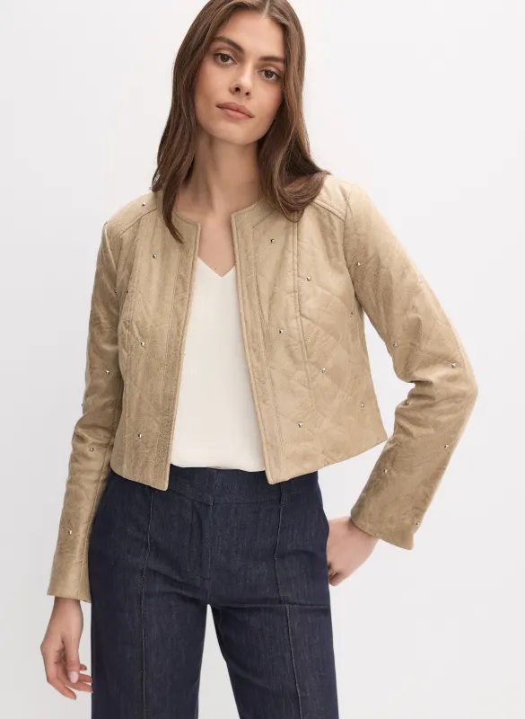 Joseph Ribkoff - Quilted Faux-Suede Jacket made by Melanie Lyne