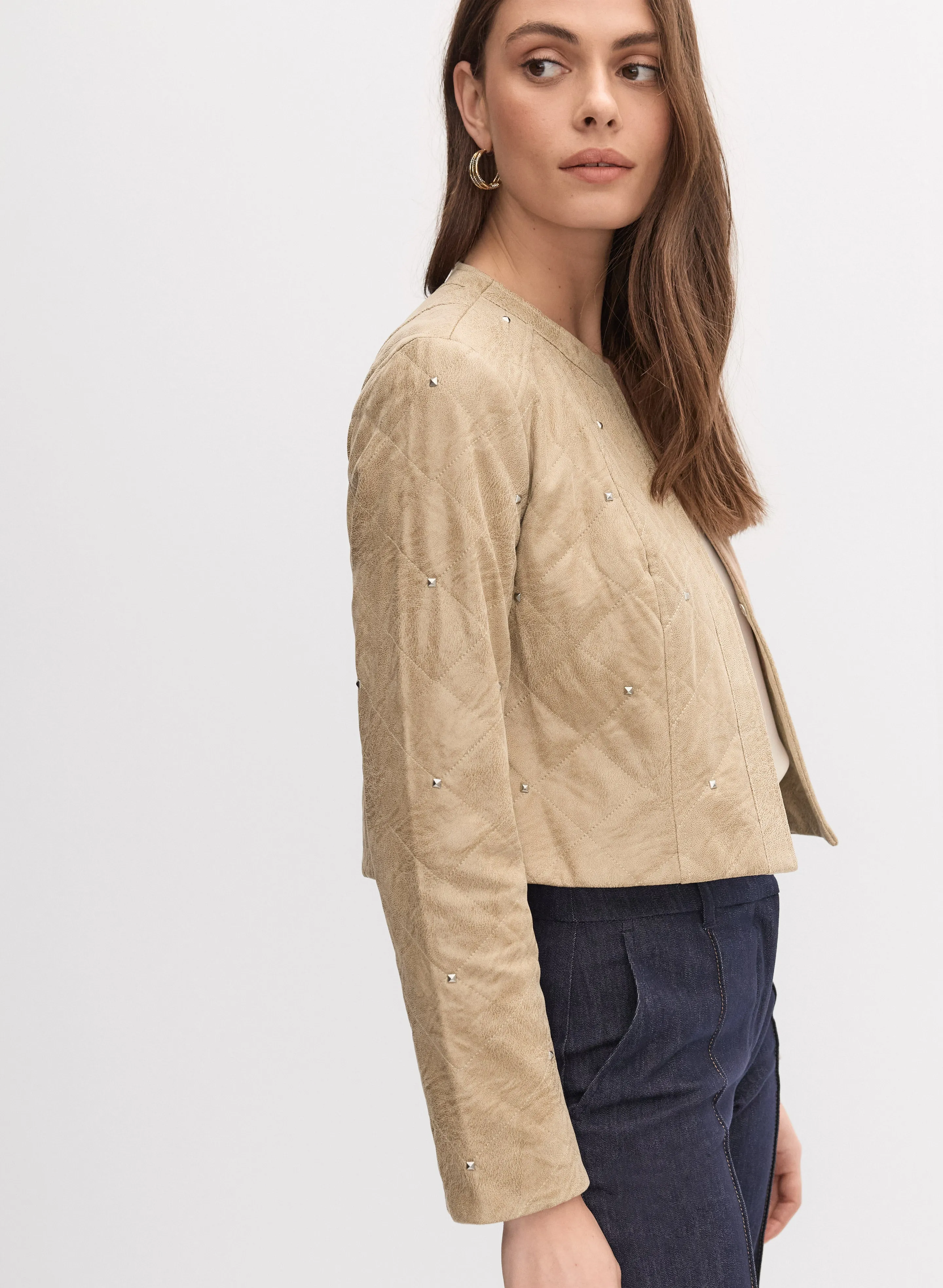 Joseph Ribkoff - Quilted Faux-Suede Jacket sold by Melanie Lyne product image thumbnail 5