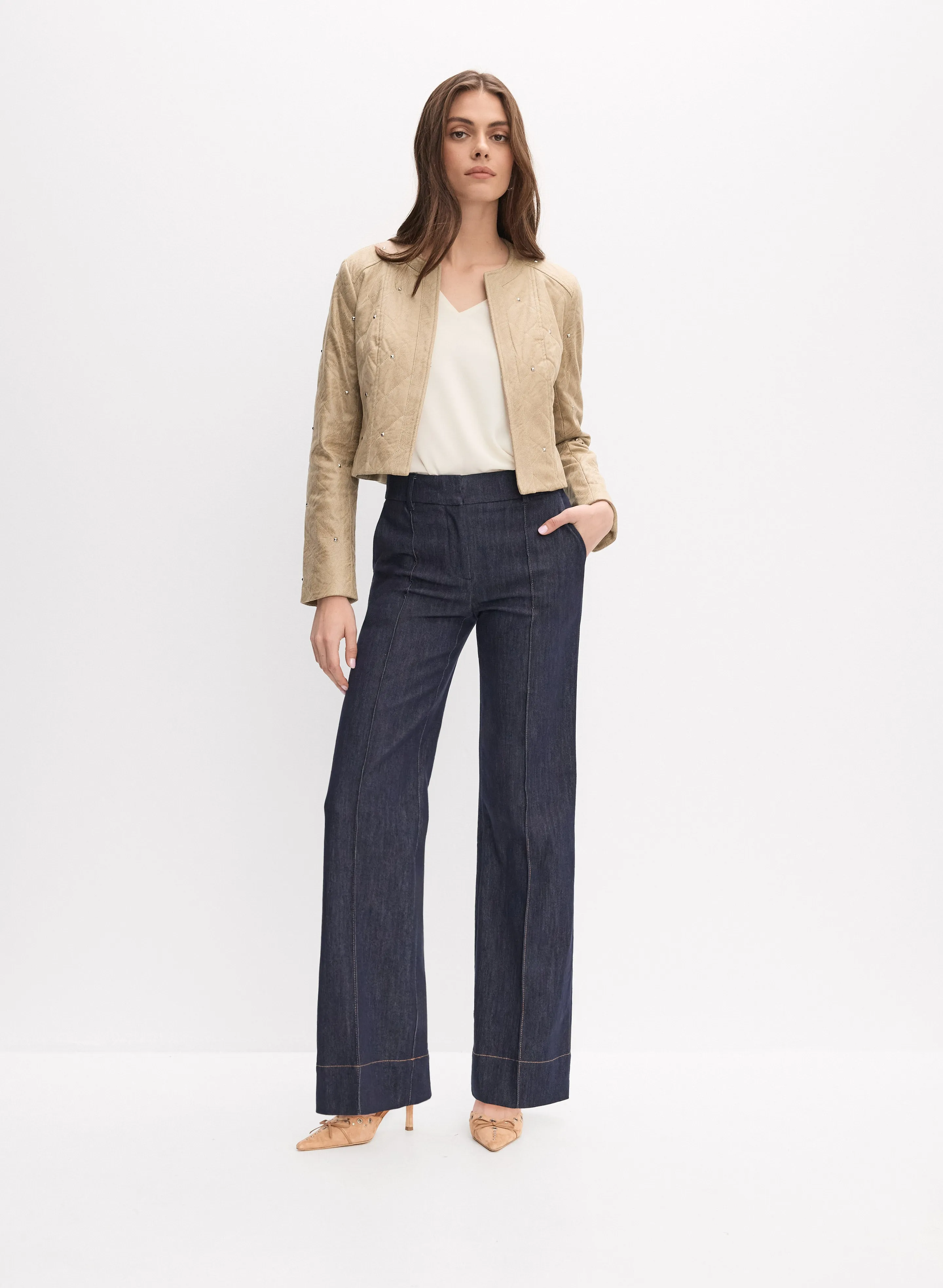 Joseph Ribkoff - Quilted Faux-Suede Jacket sold by Melanie Lyne product image thumbnail 3