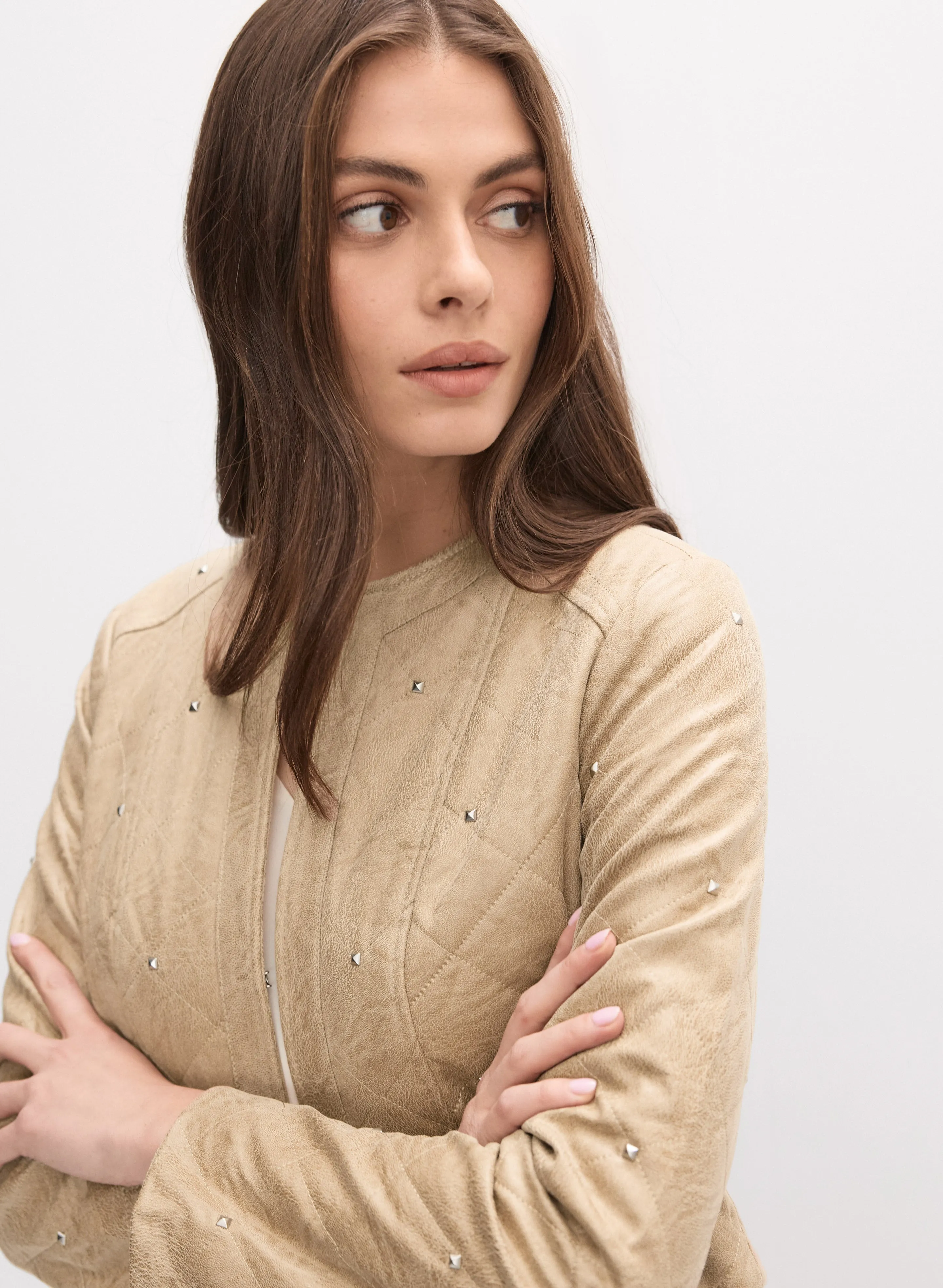 Joseph Ribkoff - Quilted Faux-Suede Jacket sold by Melanie Lyne product image thumbnail 2
