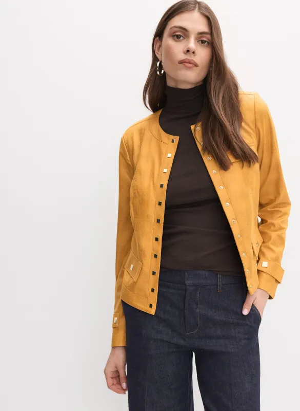 Joseph Ribkoff - Faux-Suede Jacket made by Melanie Lyne