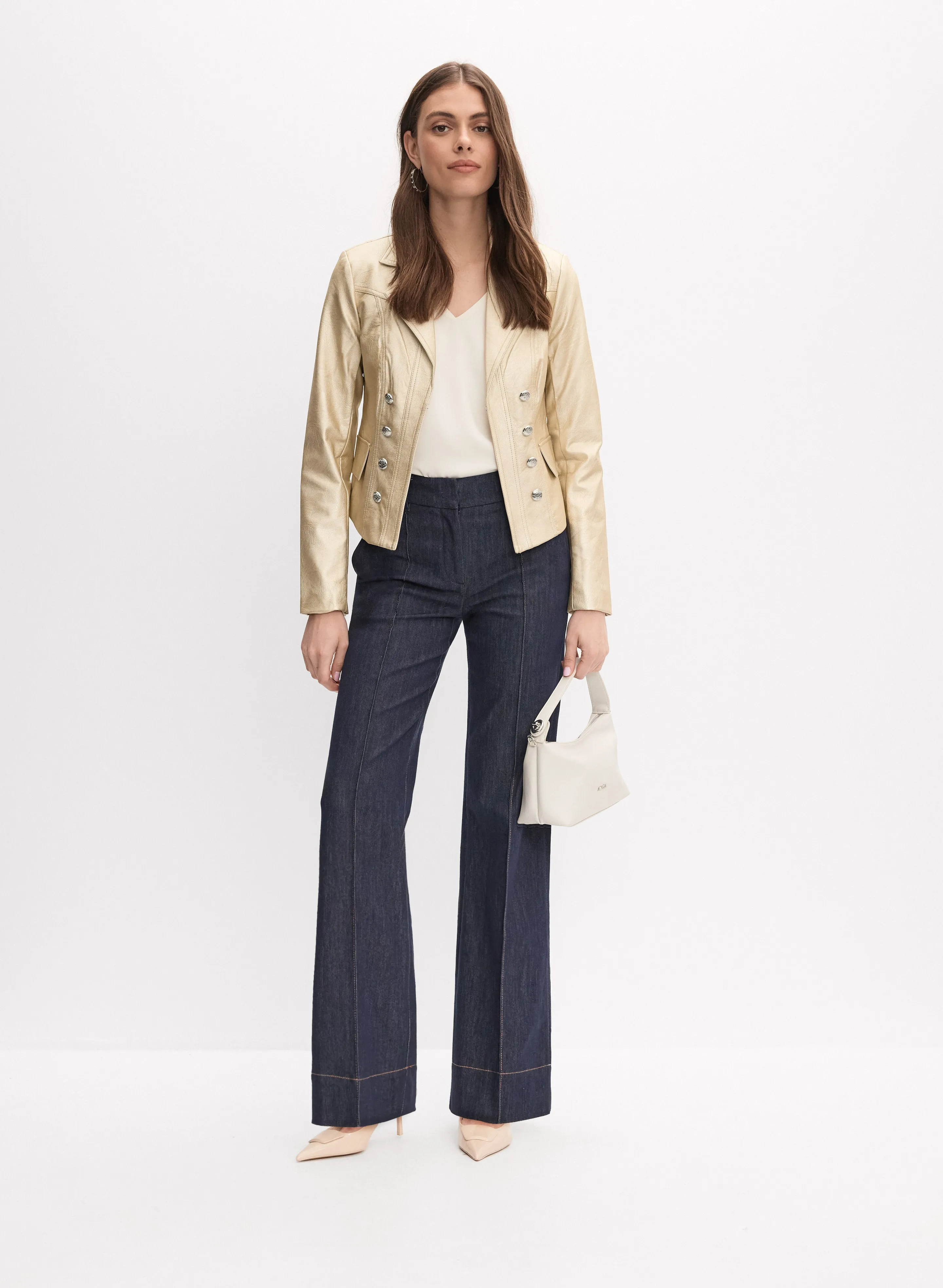 Joseph Ribkoff - Faux-Suede Cropped Jacket sold by Melanie Lyne product image thumbnail 3