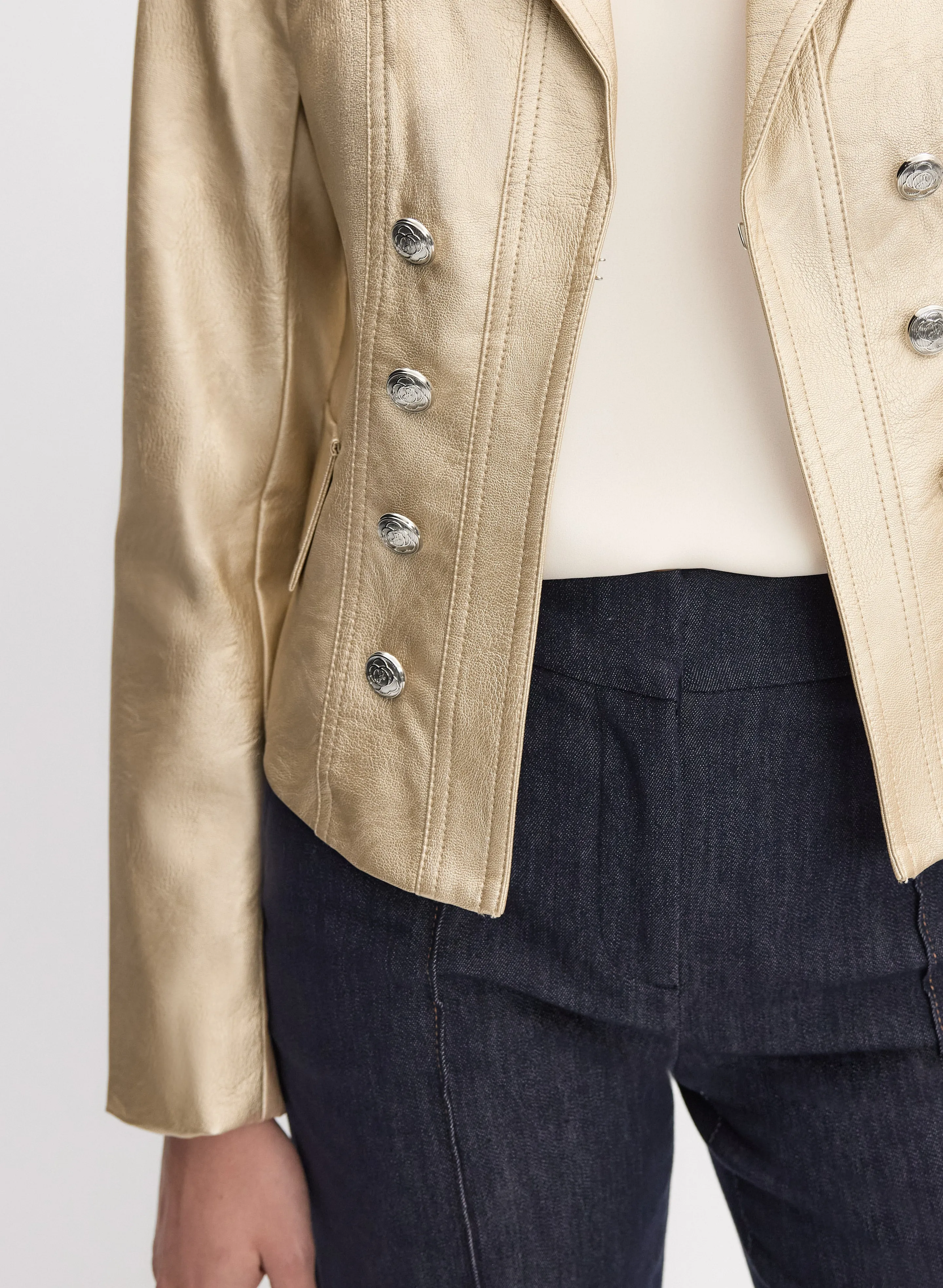 Joseph Ribkoff - Faux-Suede Cropped Jacket sold by Melanie Lyne product image thumbnail 2