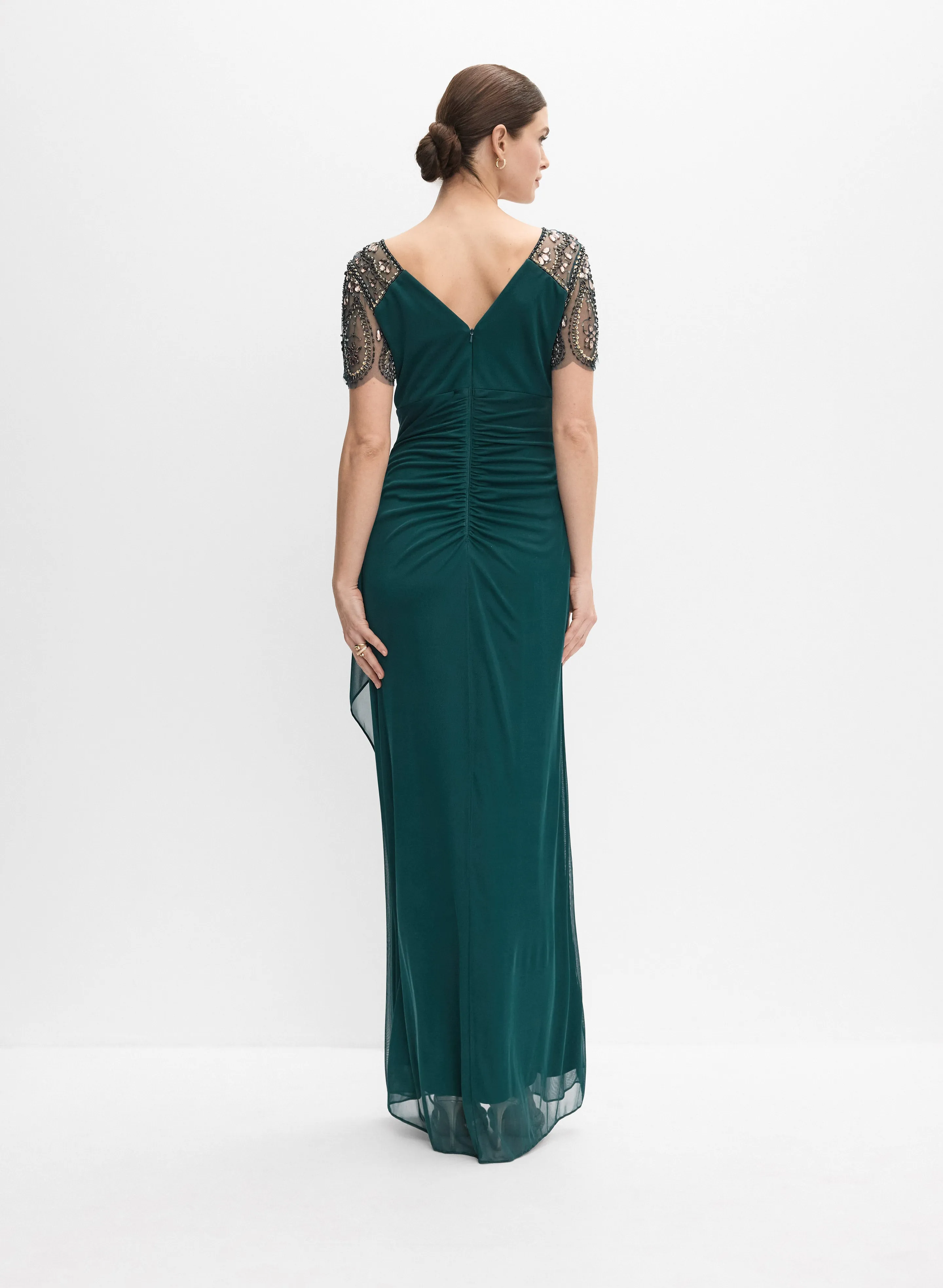 BA Nites - Beaded Flutter Sleeve Dress sold by Melanie Lyne product image thumbnail 3