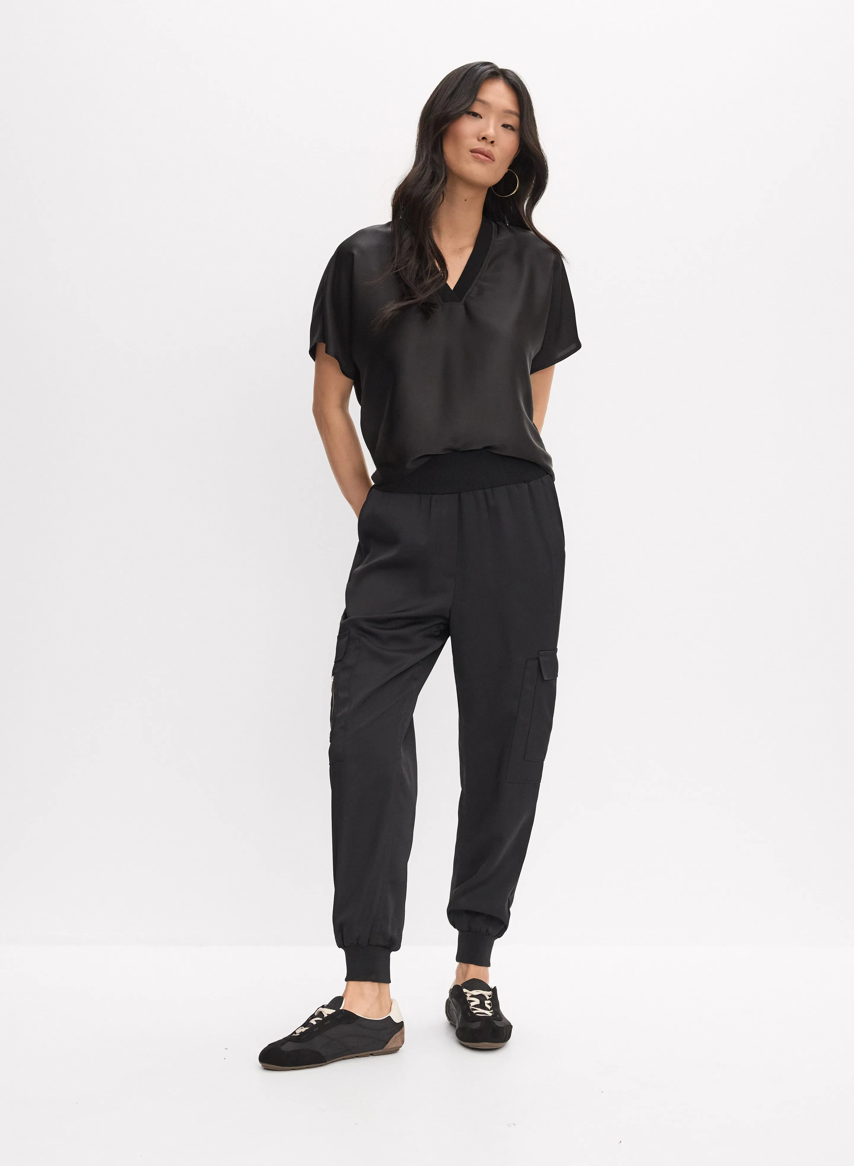 Joseph Ribkoff - Satin V-Neck Blouse sold by Melanie Lyne product image thumbnail 3