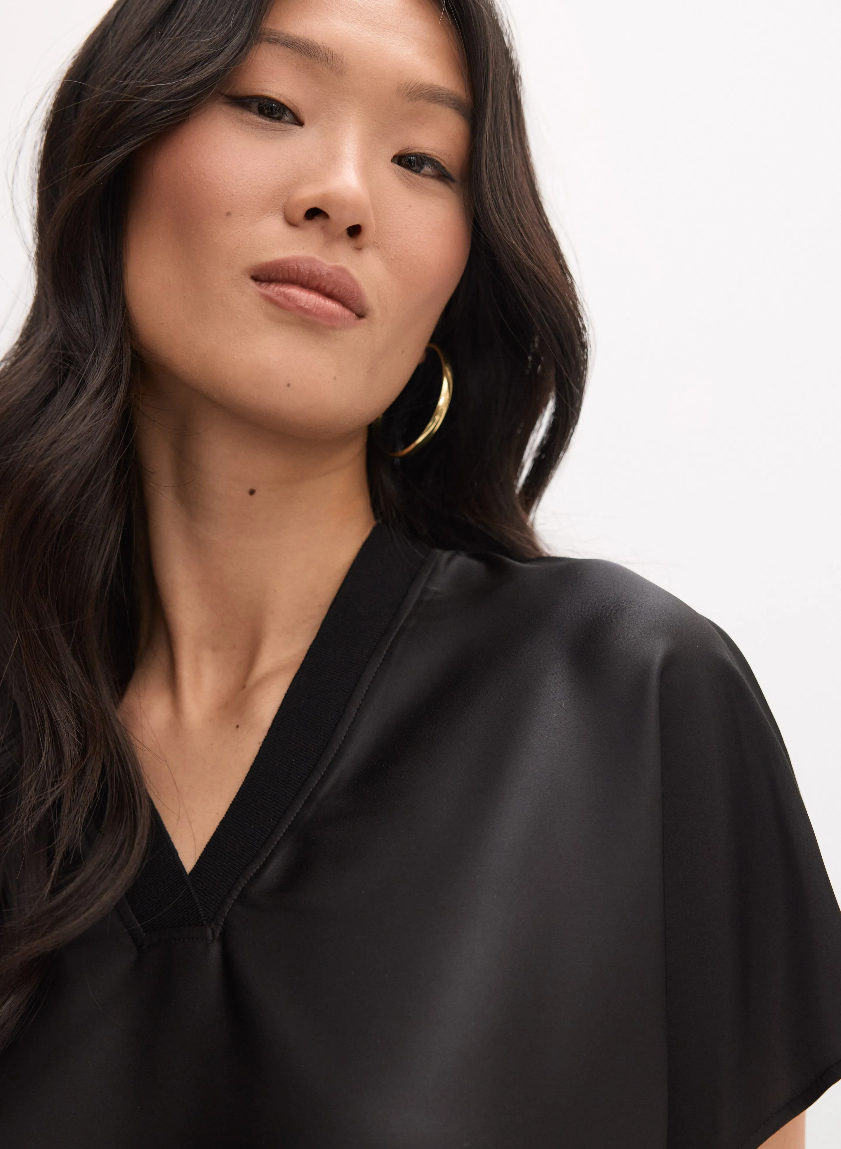 Joseph Ribkoff - Satin V-Neck Blouse sold by Melanie Lyne product image thumbnail 4