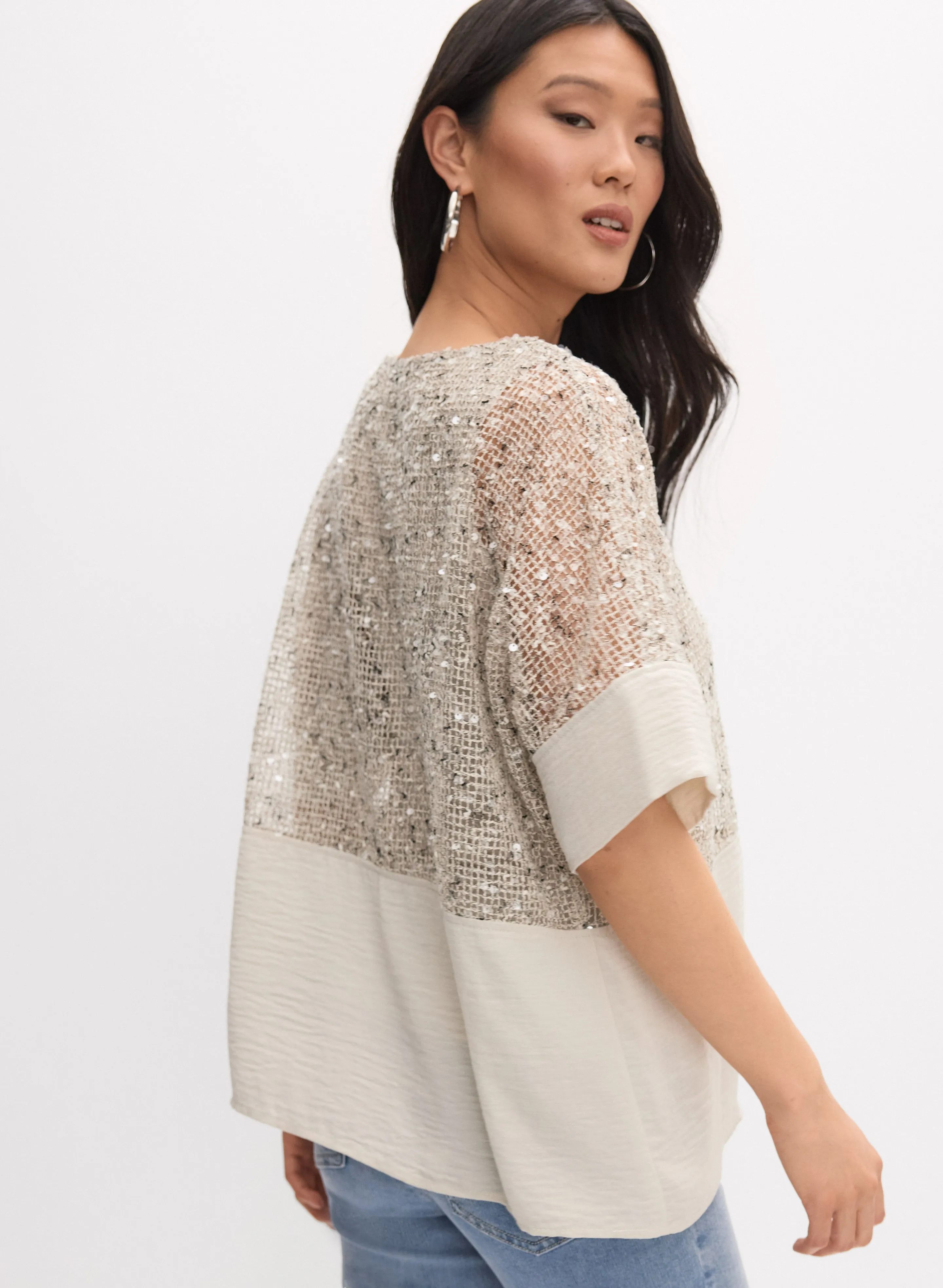 Joseph Ribkoff - Sequined Mesh Blouse sold by Melanie Lyne product image thumbnail 3