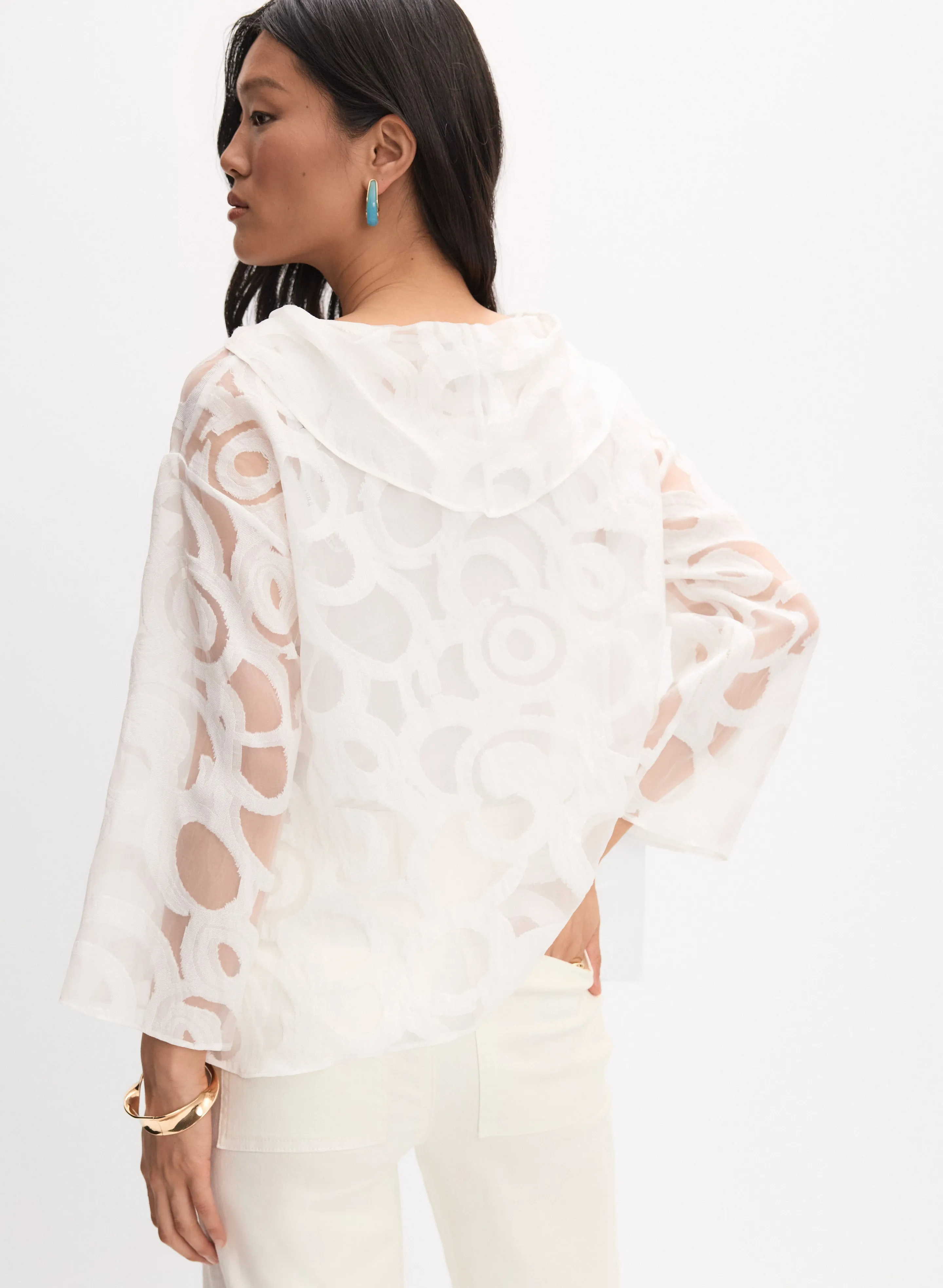 Joseph Ribkoff - Embroidered Sheer Blouse sold by Melanie Lyne product image thumbnail 3