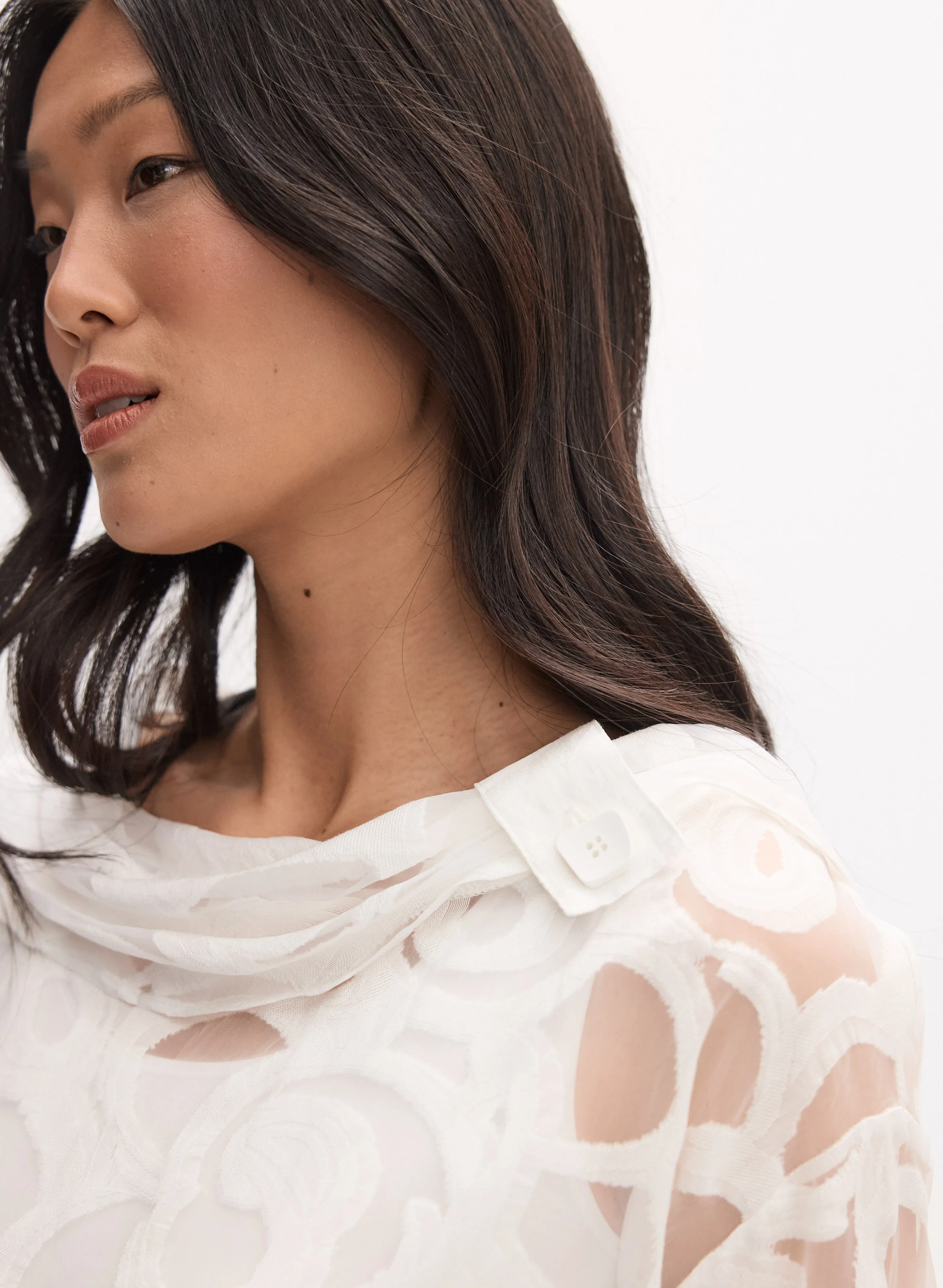 Joseph Ribkoff - Embroidered Sheer Blouse sold by Melanie Lyne product image thumbnail 5