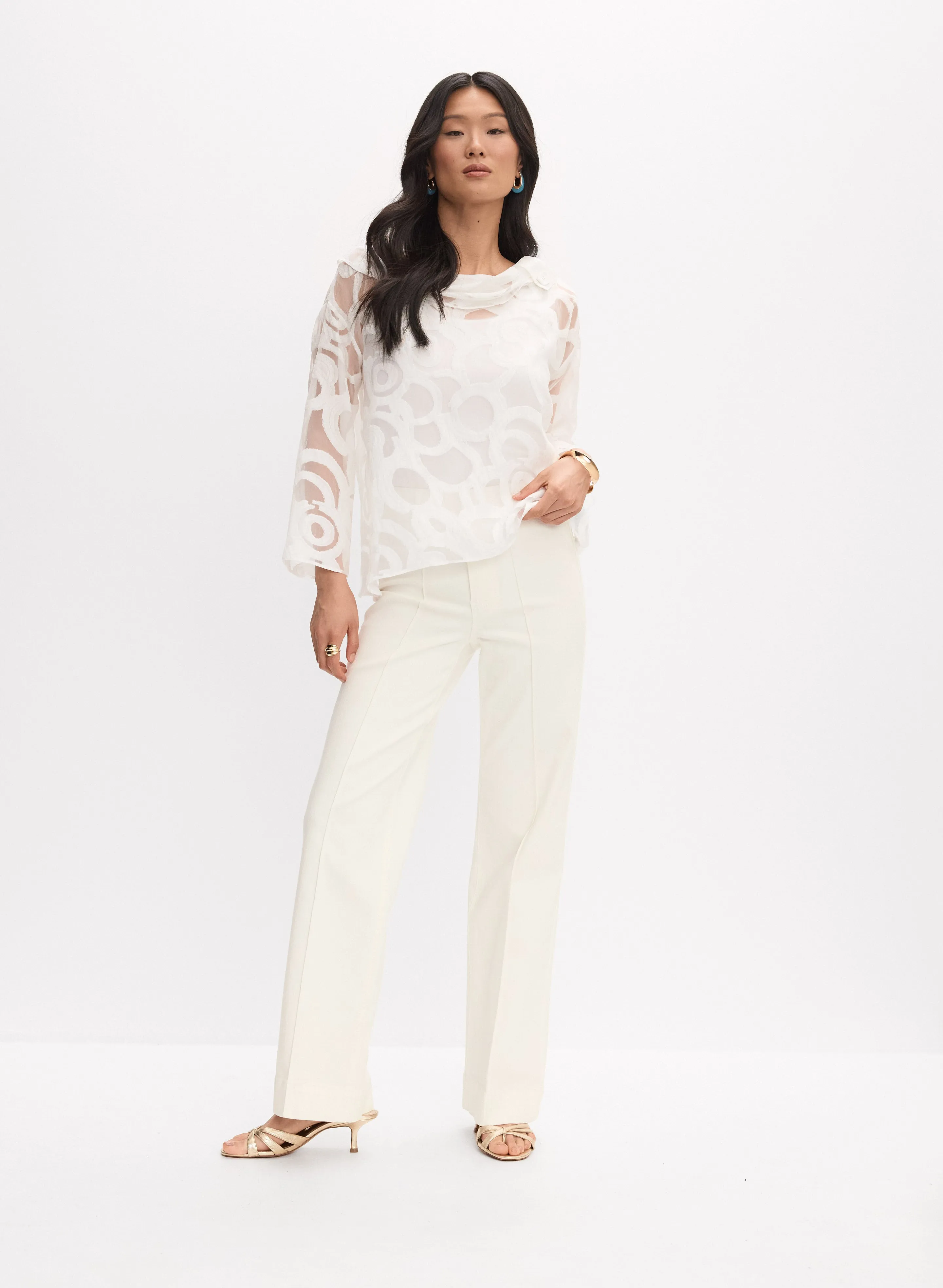 Joseph Ribkoff - Embroidered Sheer Blouse sold by Melanie Lyne product image thumbnail 4