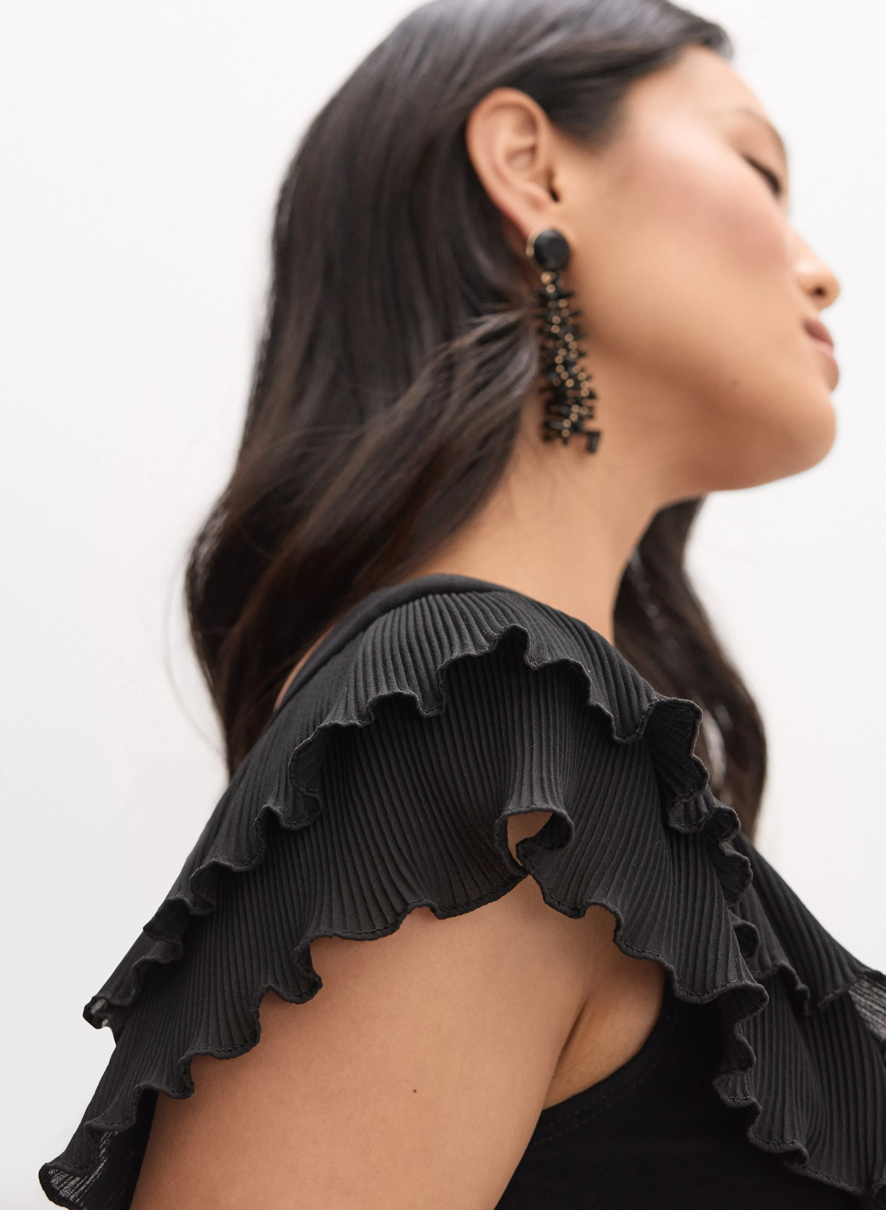 Joseph Ribkoff - Ruffle Detail Top sold by Melanie Lyne product image thumbnail 5