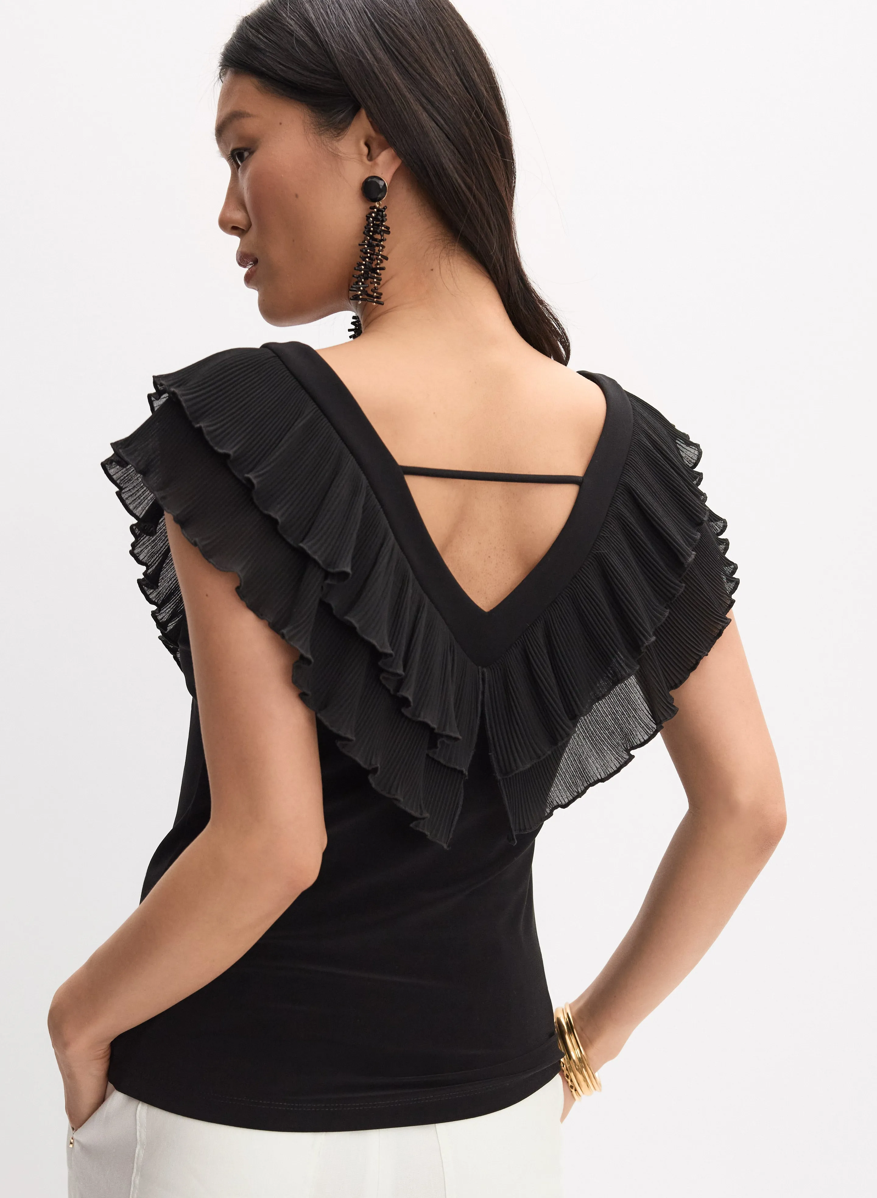 Joseph Ribkoff - Ruffle Detail Top sold by Melanie Lyne product image thumbnail 3