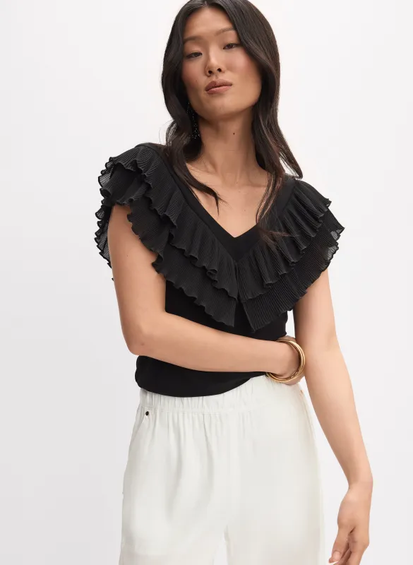 Joseph Ribkoff - Ruffle Detail Top made by Melanie Lyne